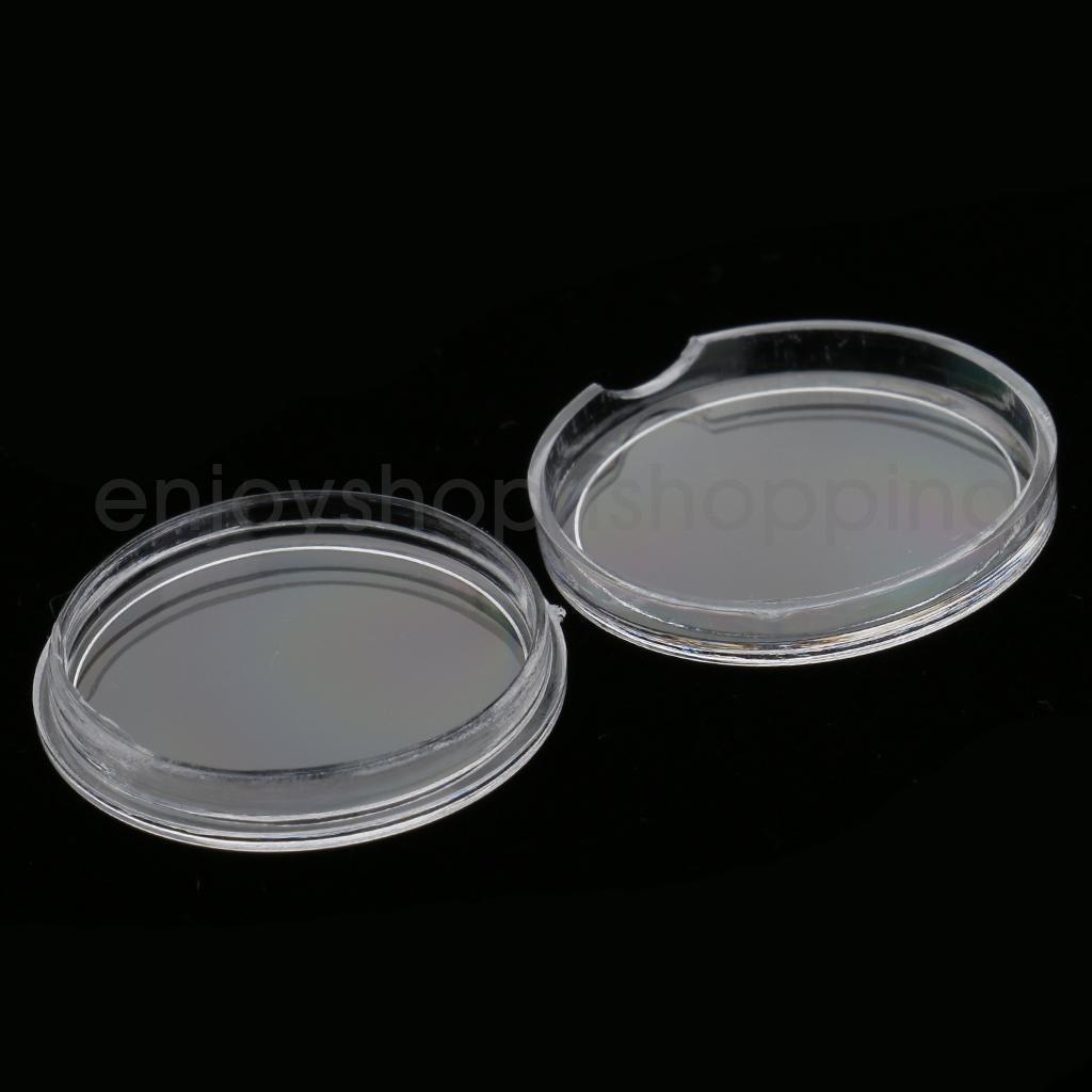 100pcs 22mm Plastic Clear Round Coin Case Capsule Storage Holder Containers