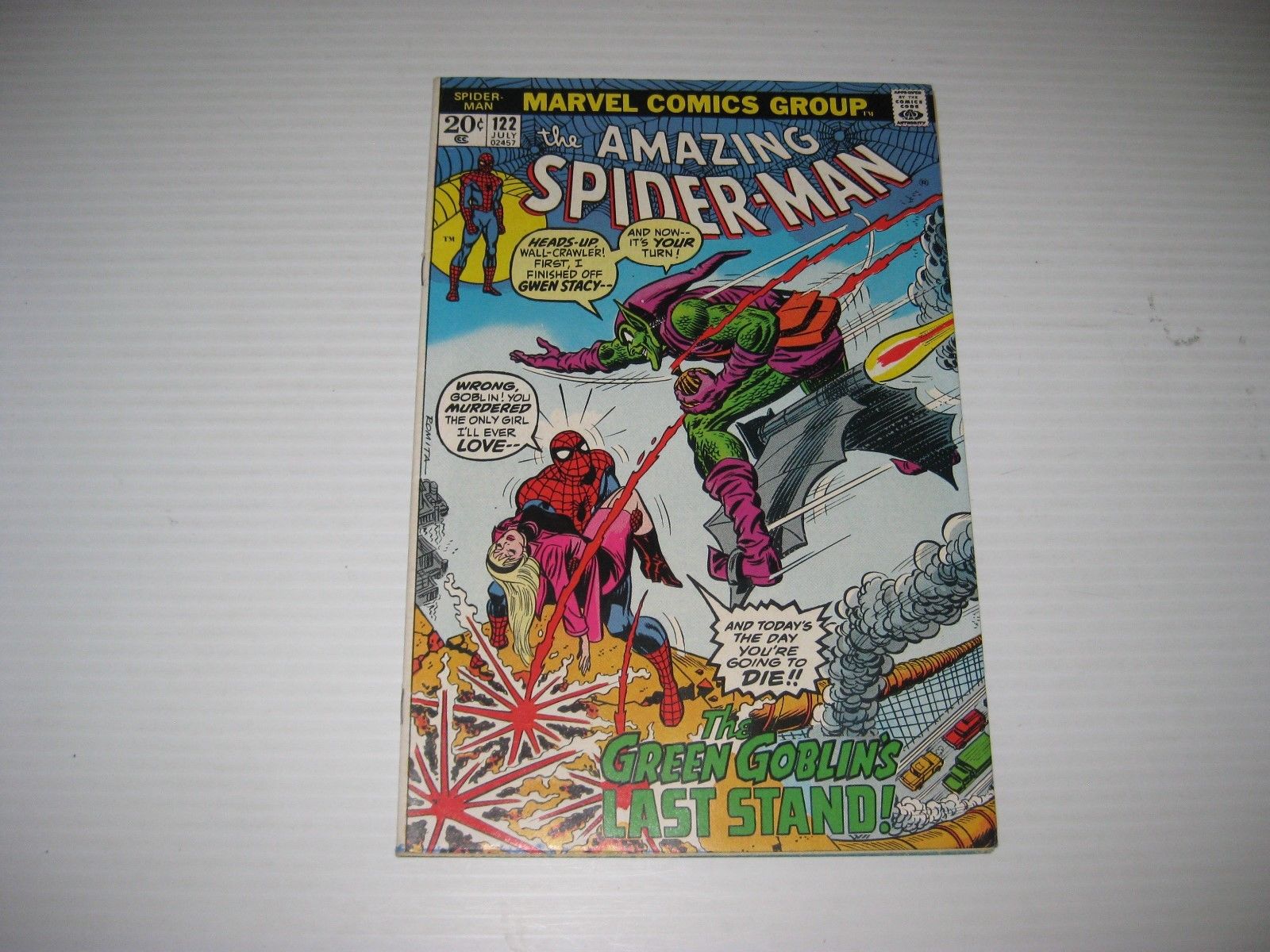 The Amazing Spider-Man #122 (Jul 1973, Marvel)  Death of Green Goblin Key Issue