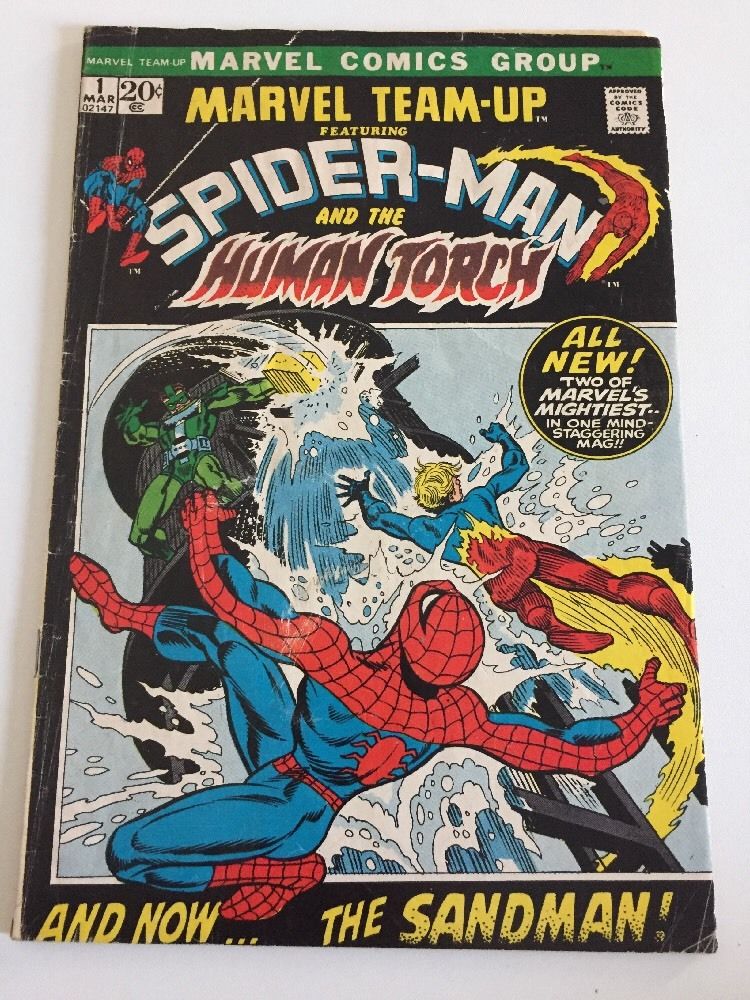 MARVEL TEAM-UP #1 VG, Spider-Man, Human Torch, Comics 1971