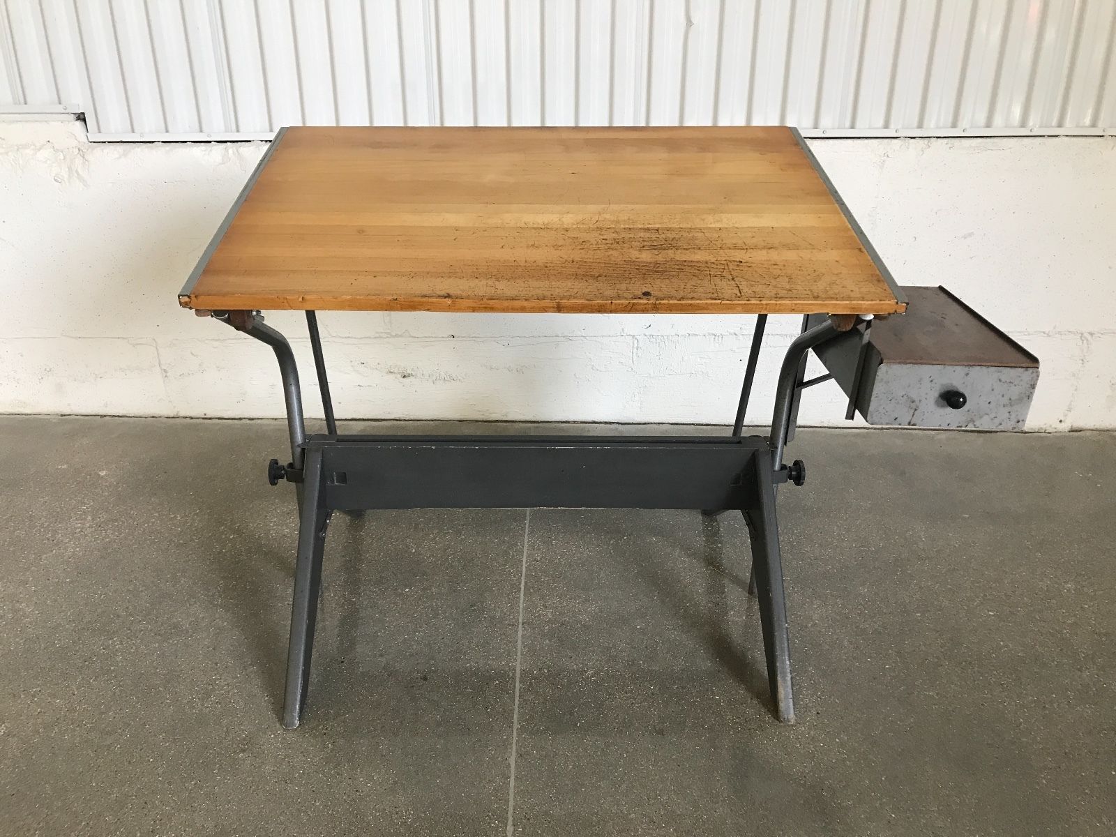 Vintage, Industrial Drafting Table 1950s Mid Century MCM Machinist Steampunk