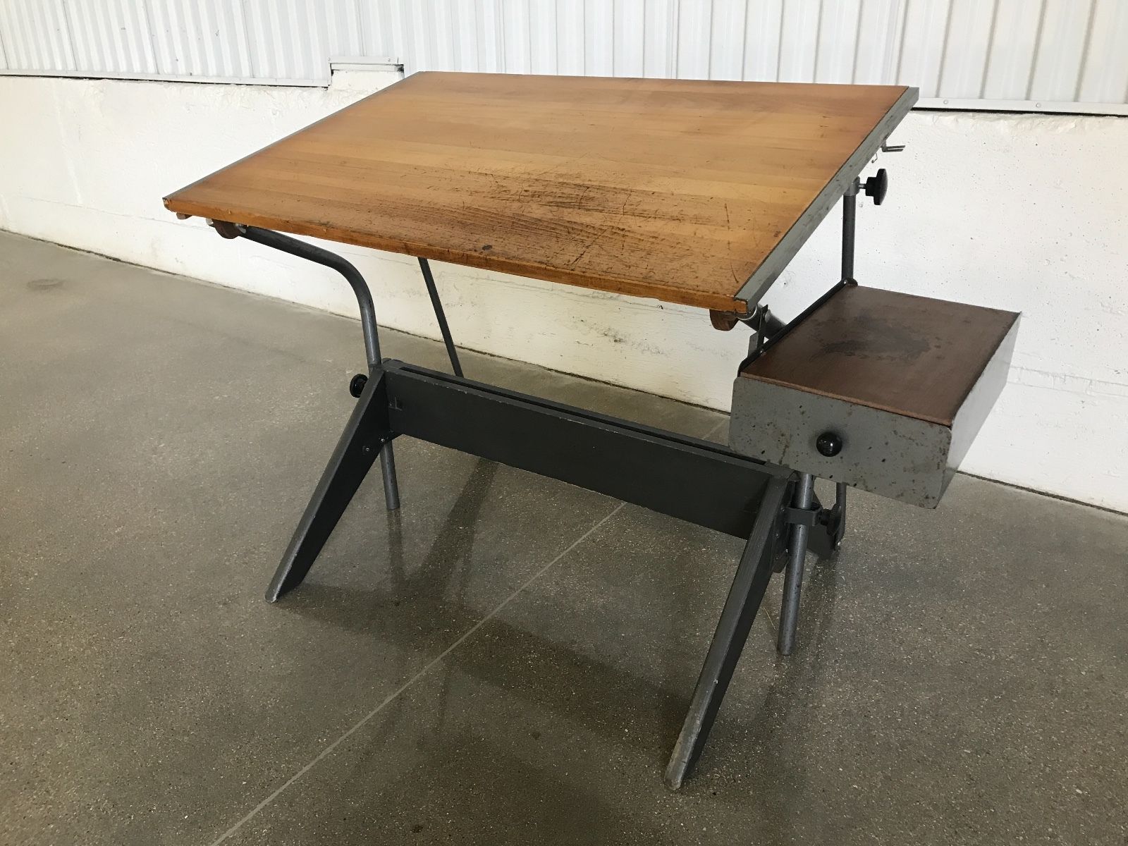 Vintage, Industrial Drafting Table 1950s Mid Century MCM Machinist Steampunk