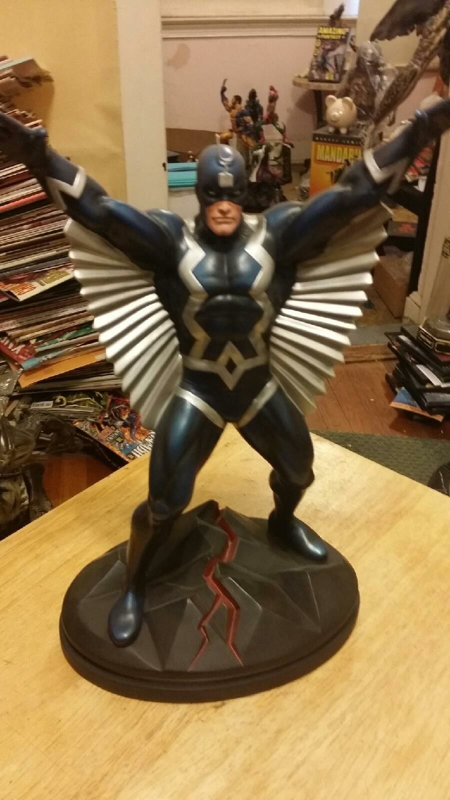 Bowen Designs Black Bolt from the Inhumans Marvel painted statue- OUT OF THE BOX