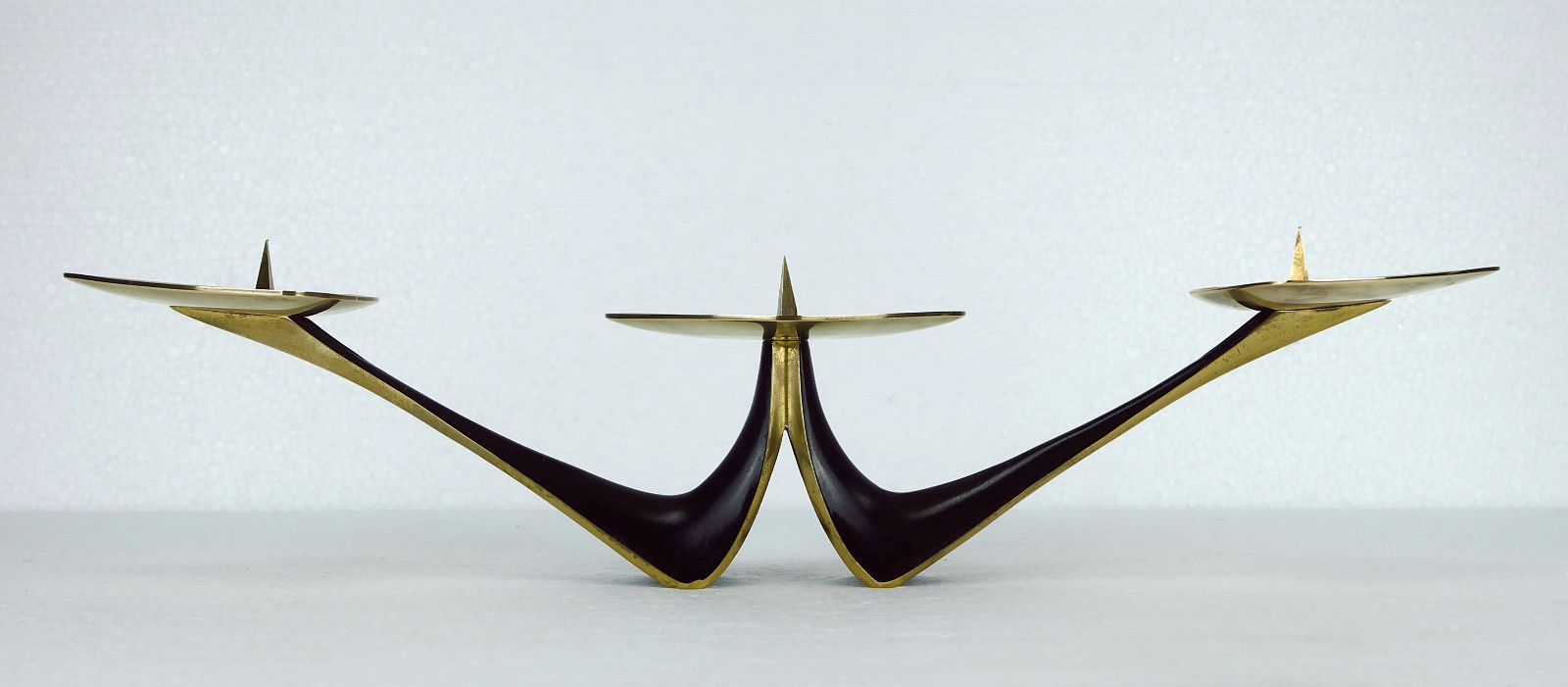 mid century modern brass CANDELABRA klaus ullrich 1950's streamline design