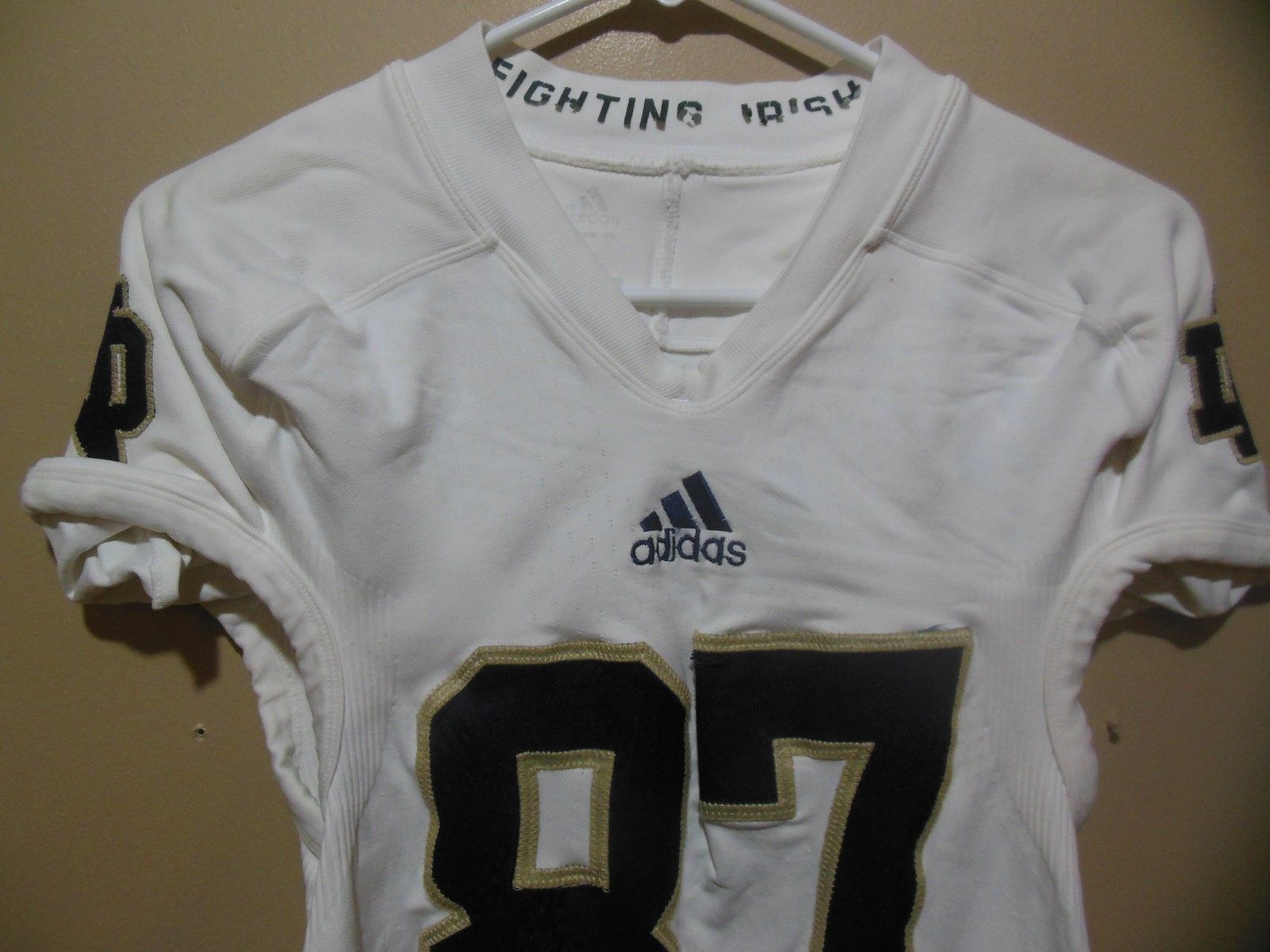 NOTRE DAME GAME USED TECH FIT GAME USED FOOTBALL JERSEY