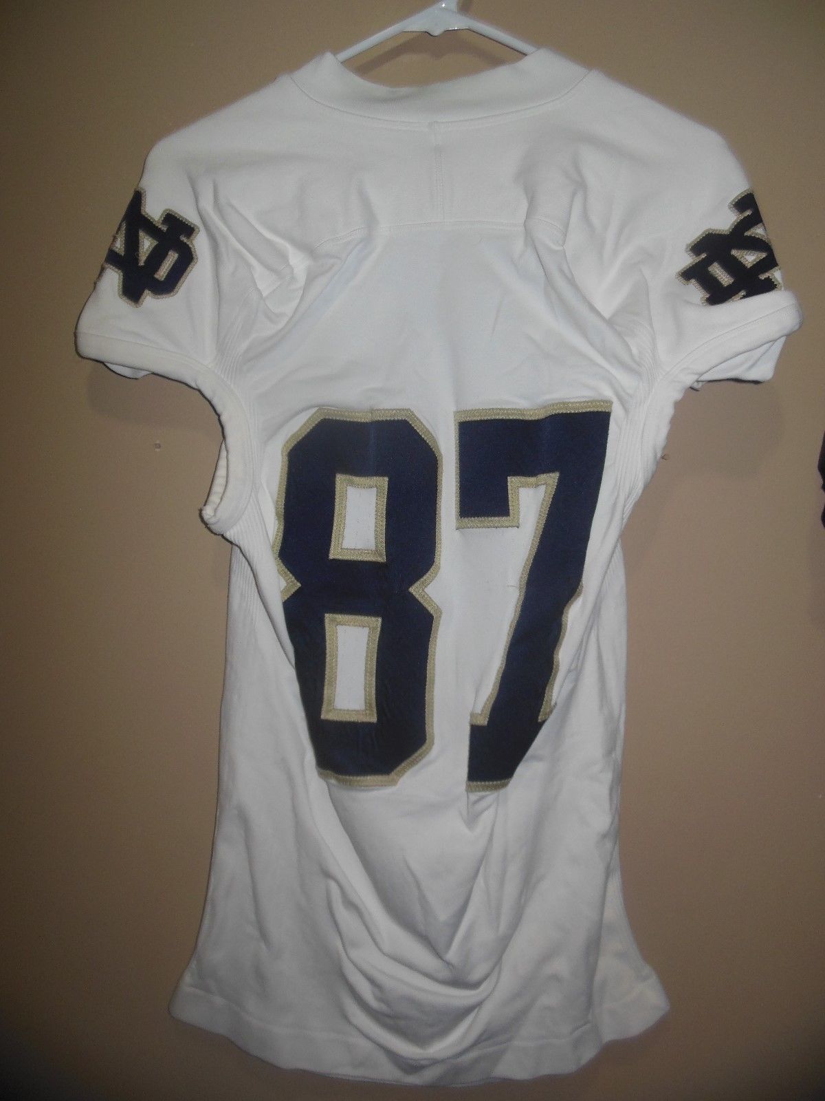 NOTRE DAME GAME USED TECH FIT GAME USED FOOTBALL JERSEY