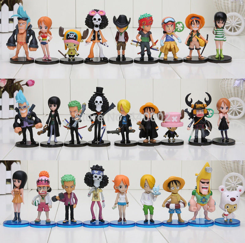 27 PCS / SET Japan Anime One Piece Movie Familys PVC Action Figure Toys