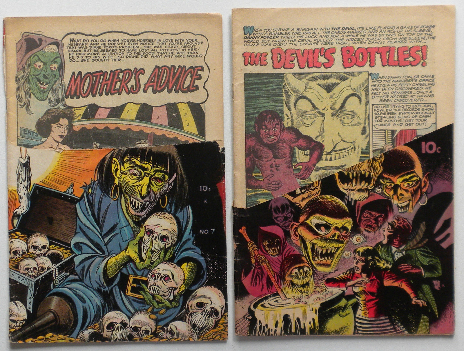 Weird Mysteries 2 & 7 Golden Age Horror Wolverton Robot Woman Complete SOTI