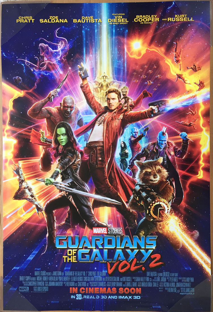 GUARDIANS OF THE GALAXY Vol. 2 MOVIE POSTER 2 Sided ORIGINAL INTL FINAL 27x40