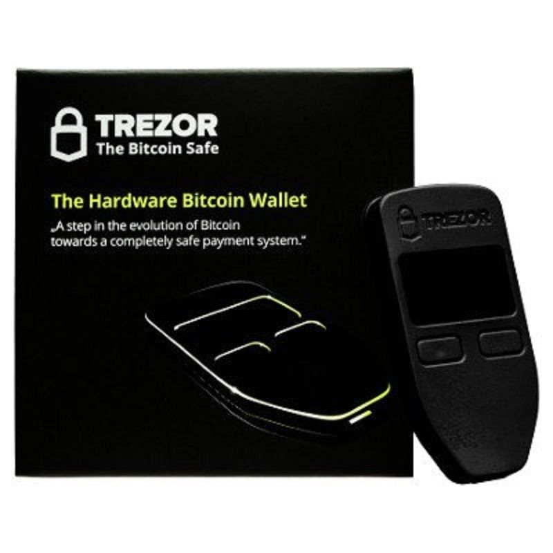 Trezor Hardware Black Wallet Vault Safe Digital Virtual Currency Bitcoin ETH LTC