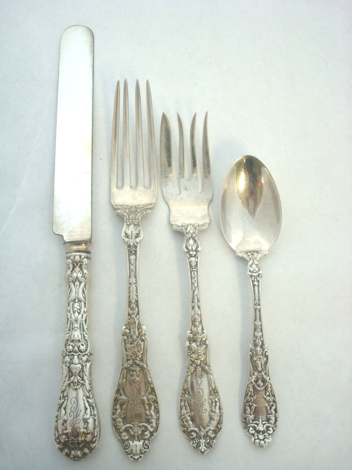 Paris by Gorham Sterling Silver Flatware Set Art Nouveau Cherubs