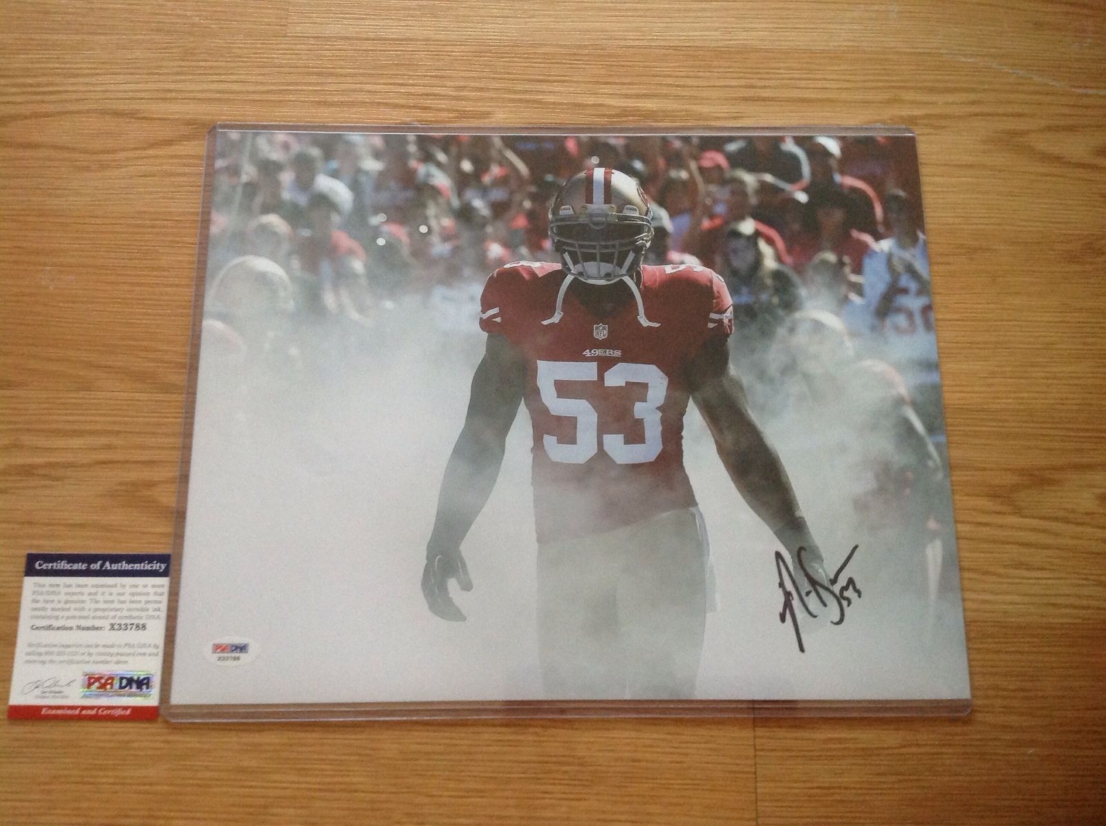 Navorro Bowman Signed 11x14 Photo San Francisco 49ers PSA DNA COA Autographed a
