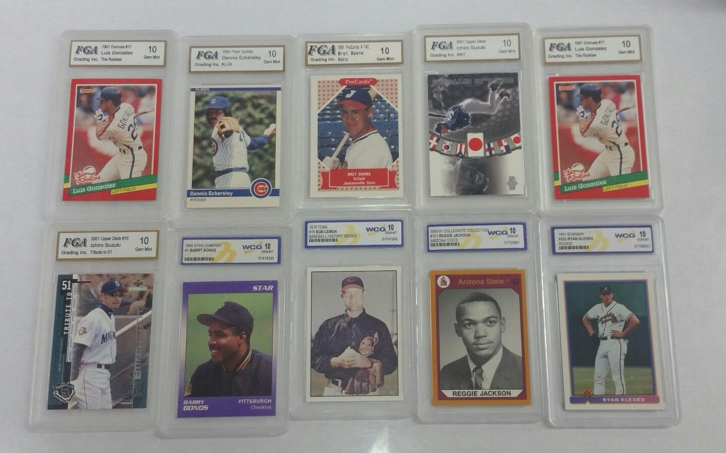 HUGE LOT OF 107 GRADED Baseball Cards Rookies Autos Bonds McGuire PSA & MORE