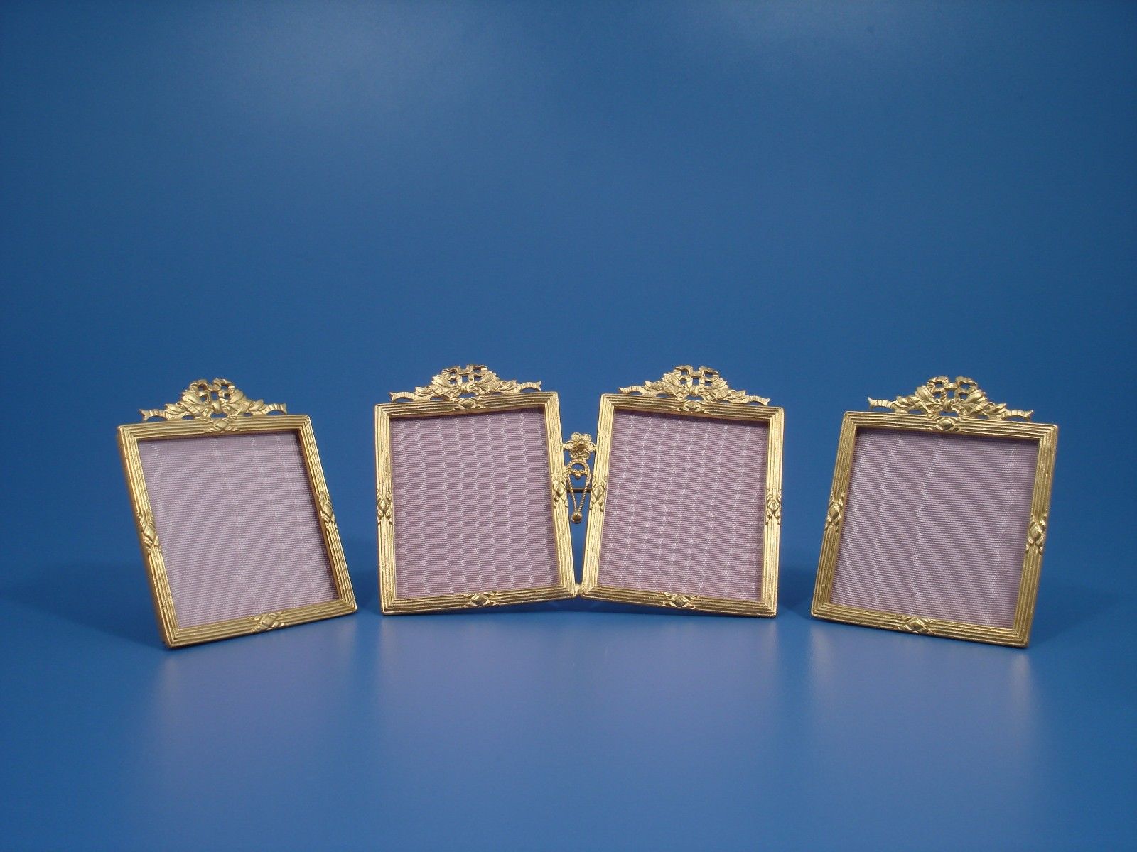 Set Of 3 Gilt French Bronze Picture Frames