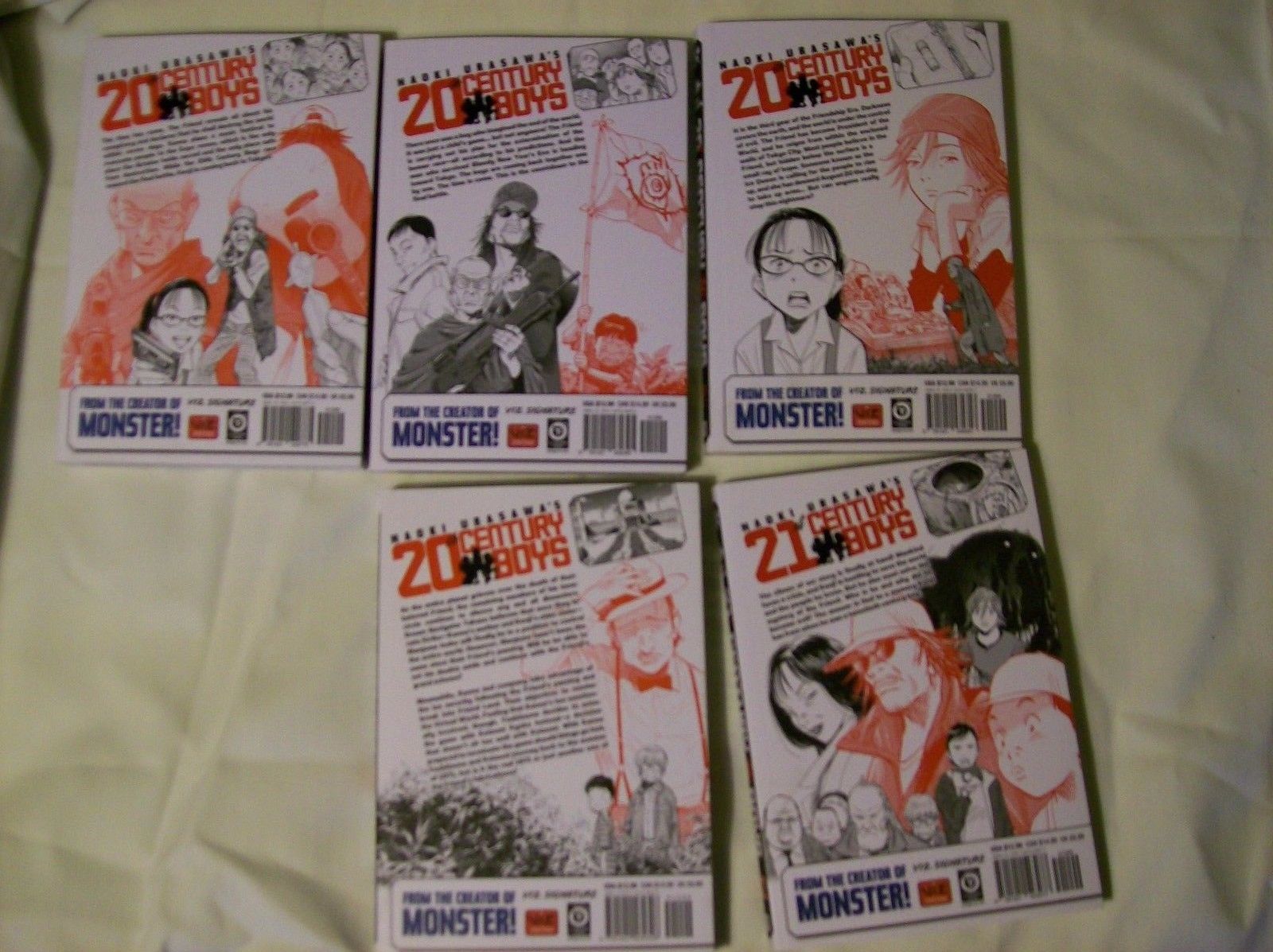 20th Century Boys Manga Lot of 5 Books Good Condition