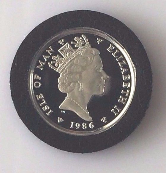 1986 Isle of man 1/4 ounce Platinum Proof Noble **1ST Year of Issue GEM PROOF**