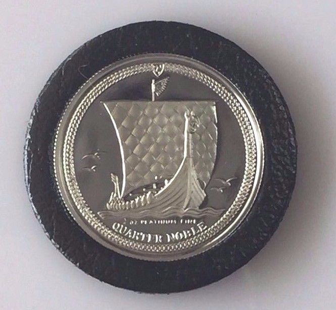 1986 Isle of man 1/4 ounce Platinum Proof Noble **1ST Year of Issue GEM PROOF**