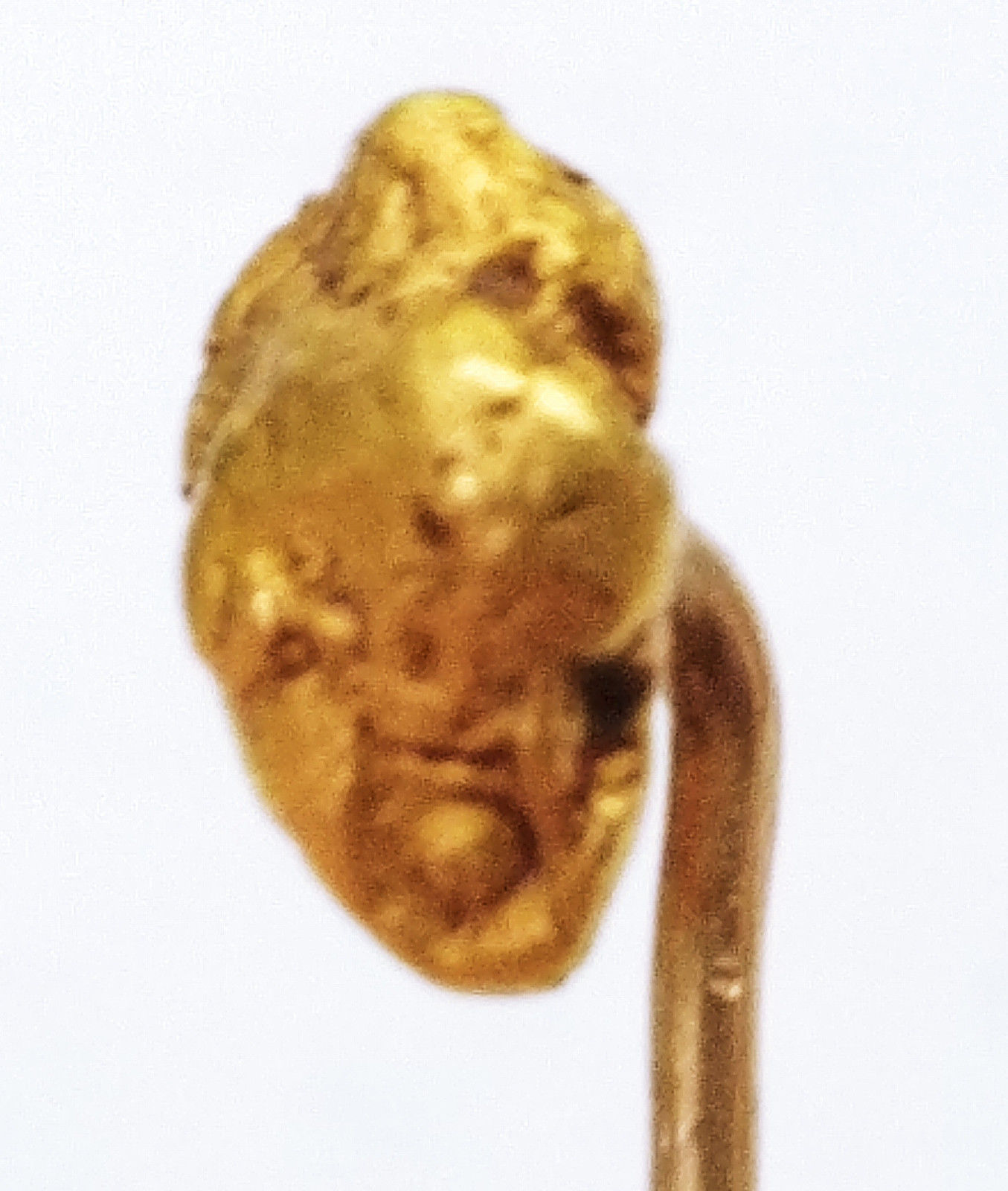 #602 - Natural GOLD NUGGET Lapel Pin - Vintage or Antique  approx 1.7 gr