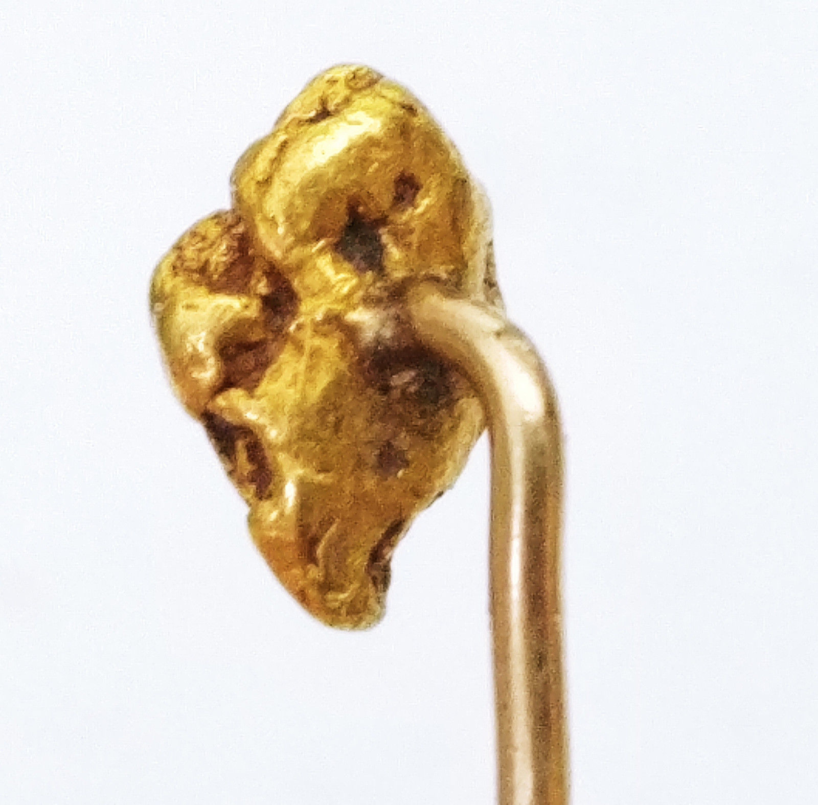 #602 - Natural GOLD NUGGET Lapel Pin - Vintage or Antique  approx 1.7 gr