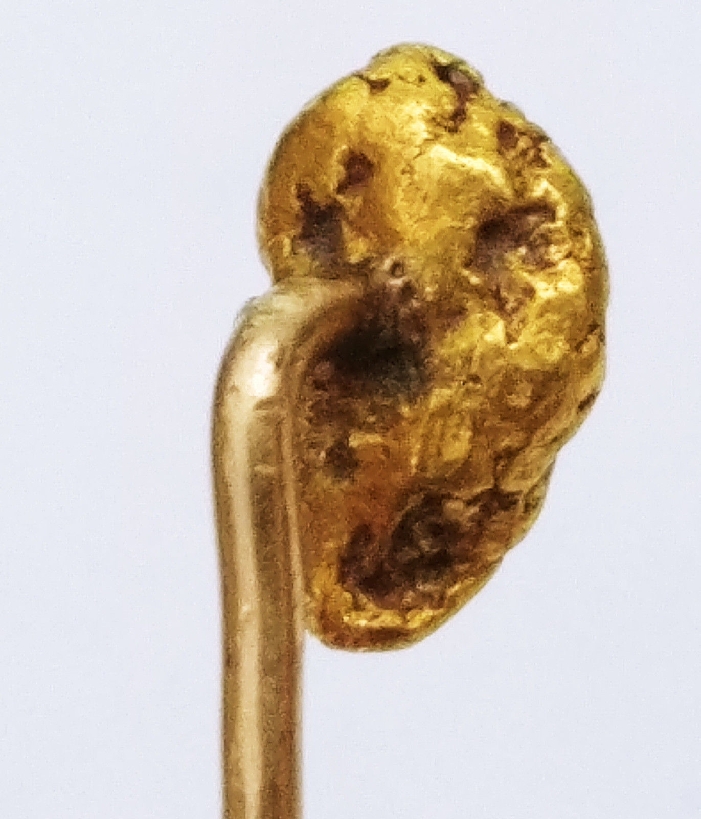 #602 - Natural GOLD NUGGET Lapel Pin - Vintage or Antique  approx 1.7 gr