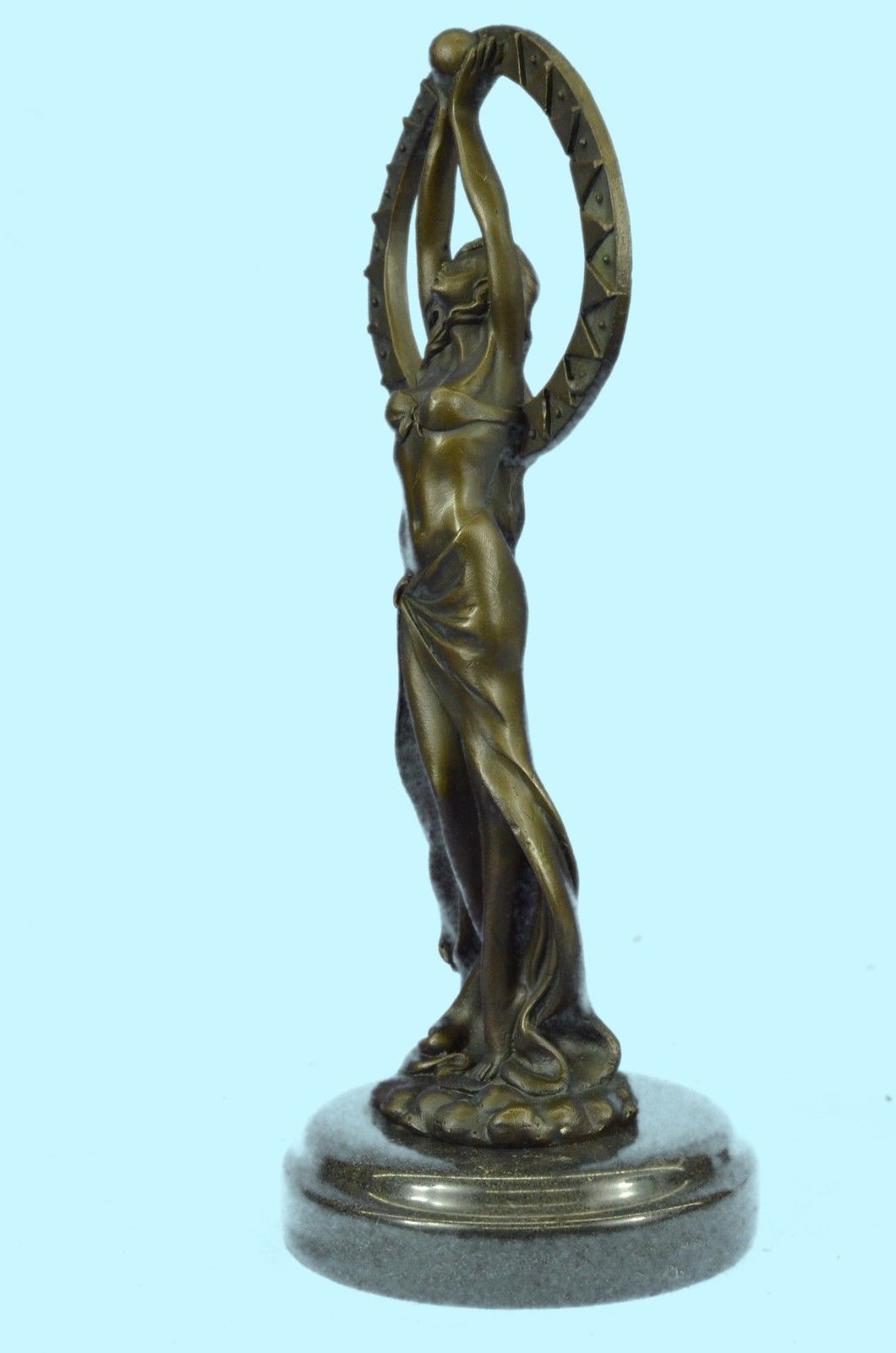 Sculpture Statue Art Deco Hand Made Semi Nude Female Elegant Deal Bronze Collec