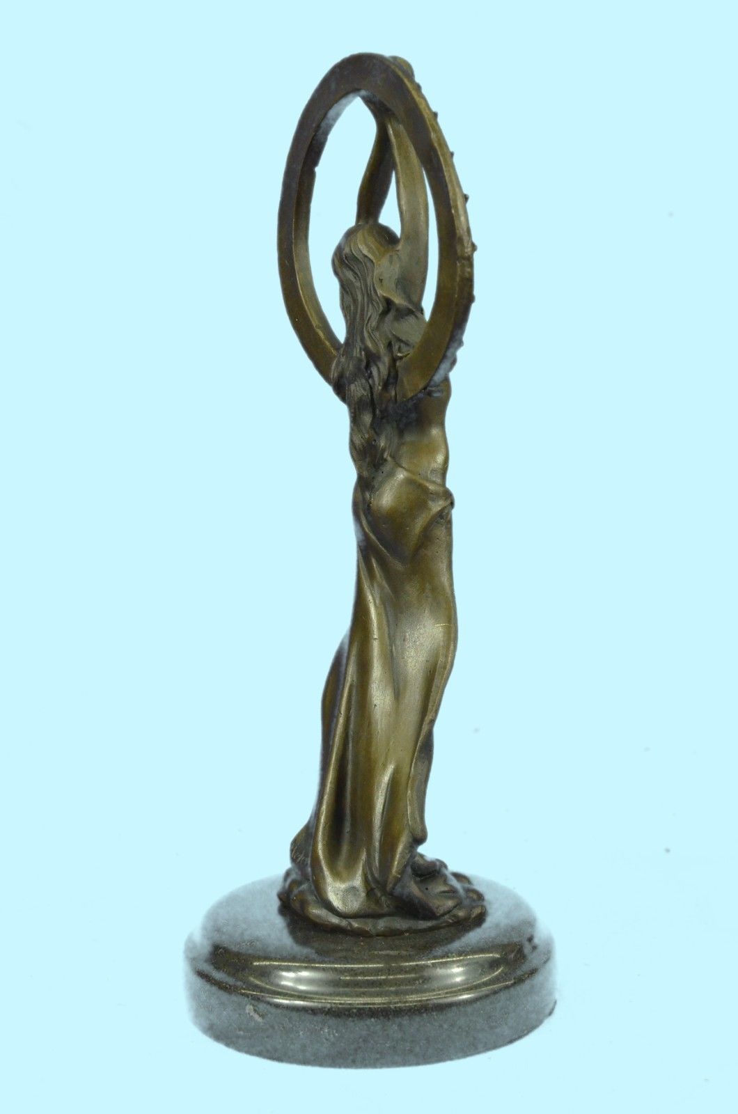 Sculpture Statue Art Deco Hand Made Semi Nude Female Elegant Deal Bronze Collec