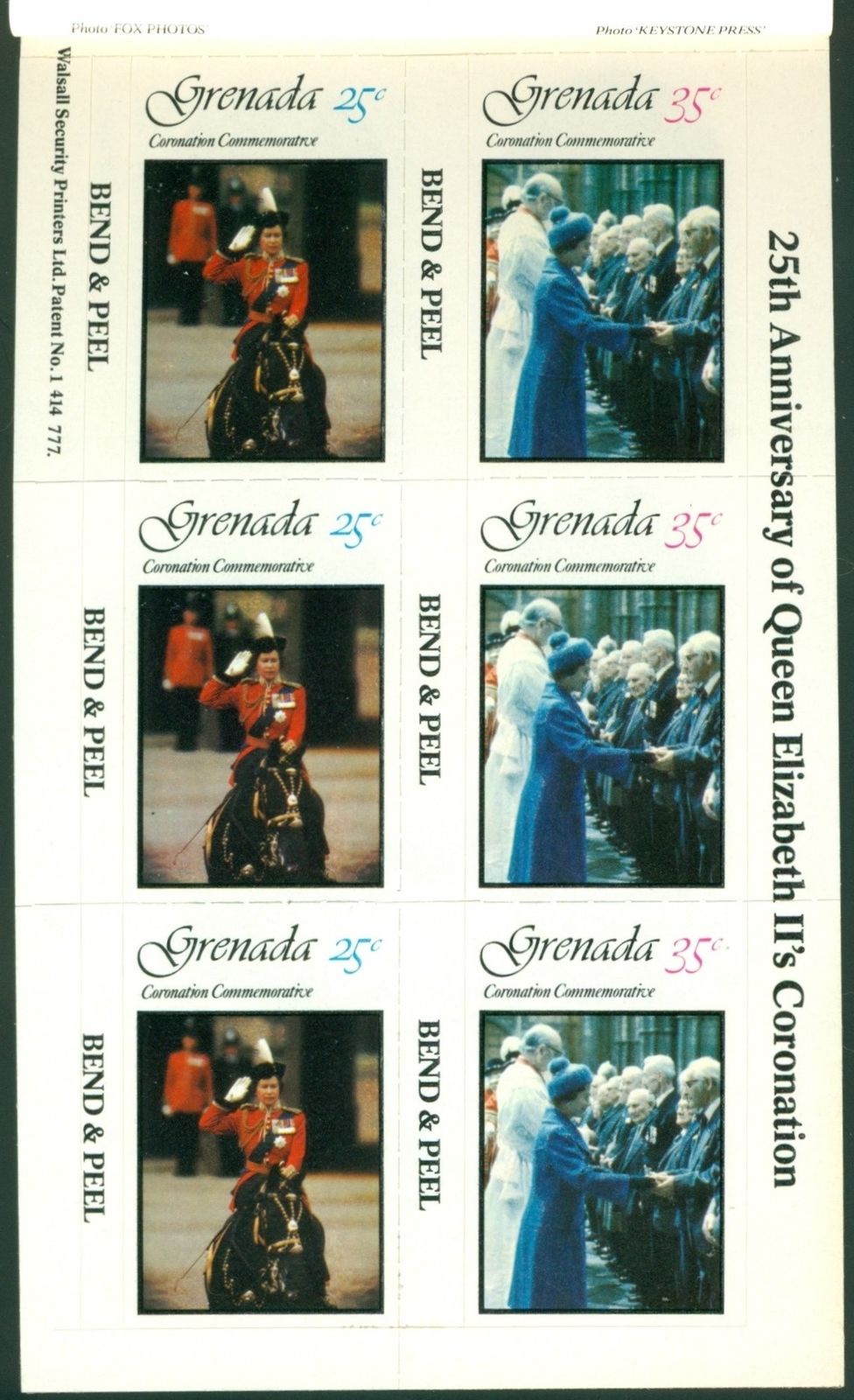 Grenada Scott #877 25th Ann Reign of QEII Queen Elizabeth II BOOKLET $$