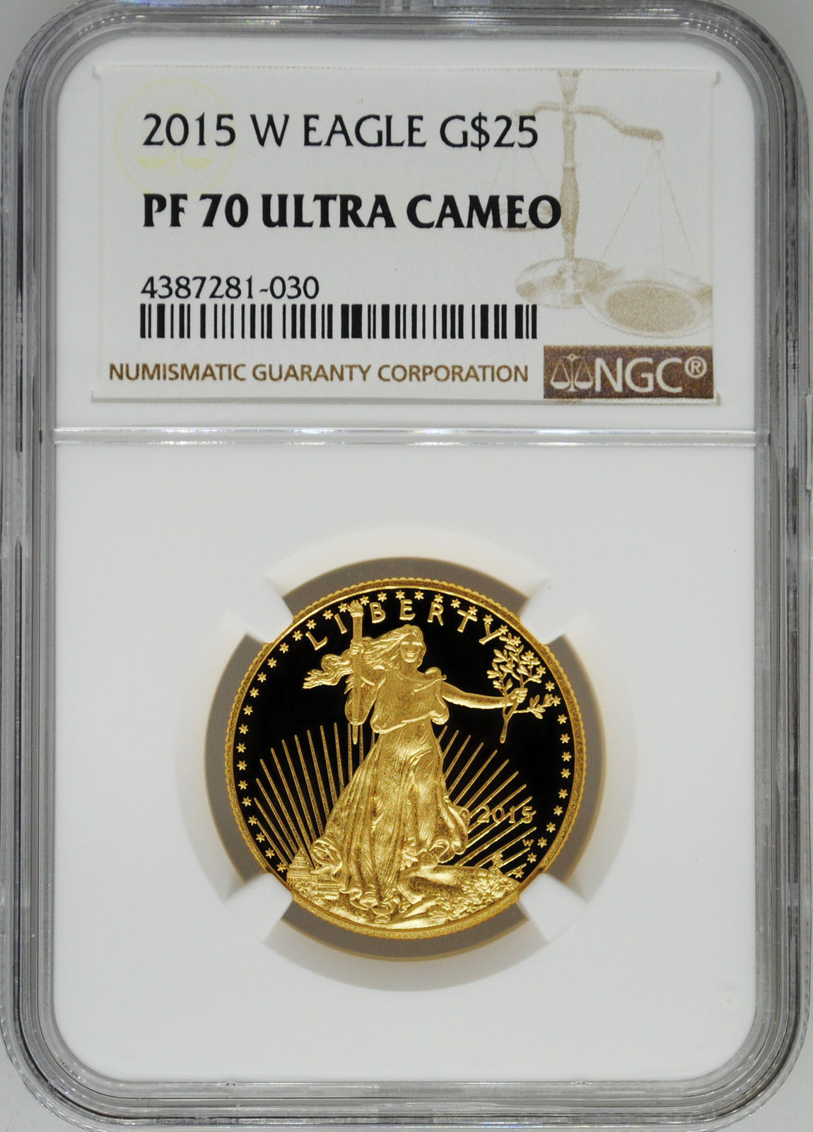 2015-W NGC PF70 Proof Gold Eagle $25