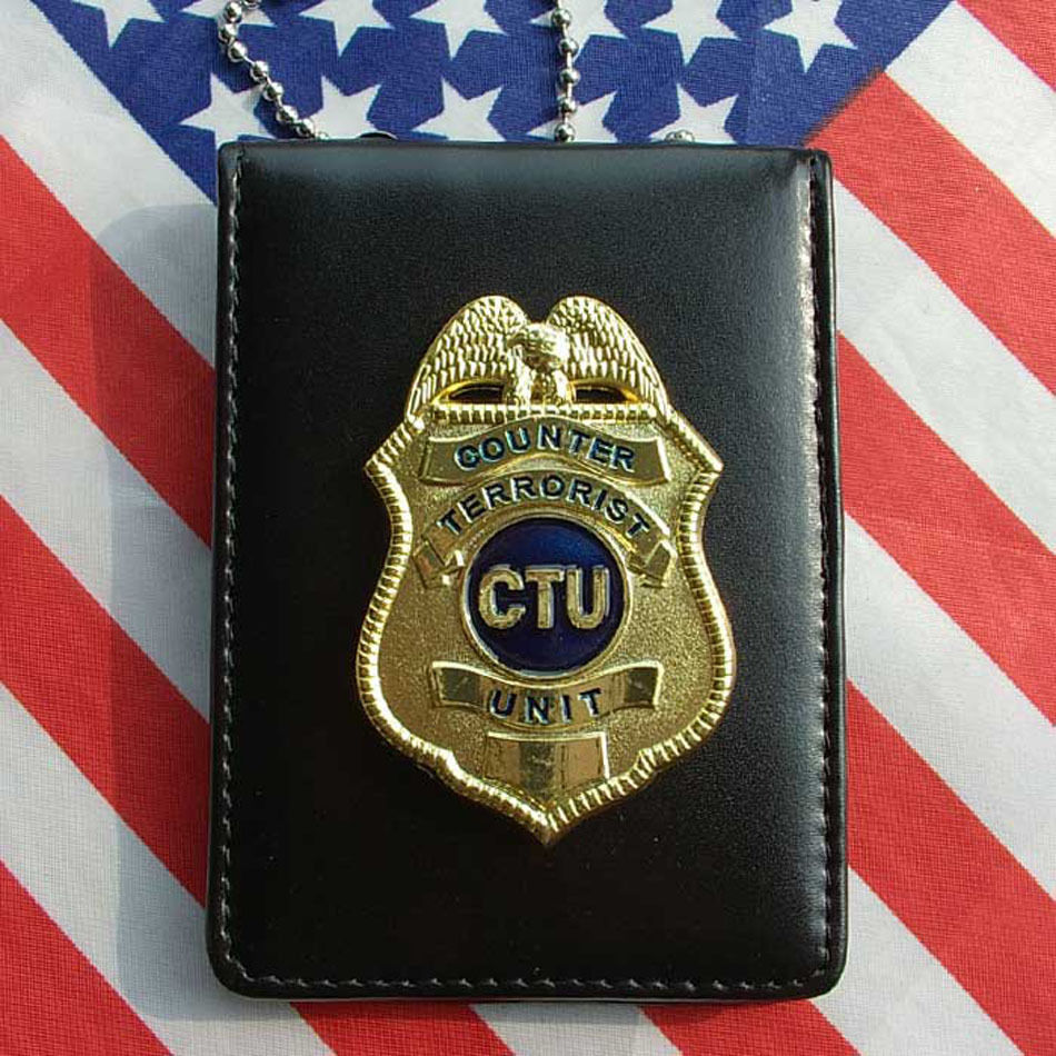 24 Hours TV Series CTU Special Agent Prop Badge With Holder & Chain-US154