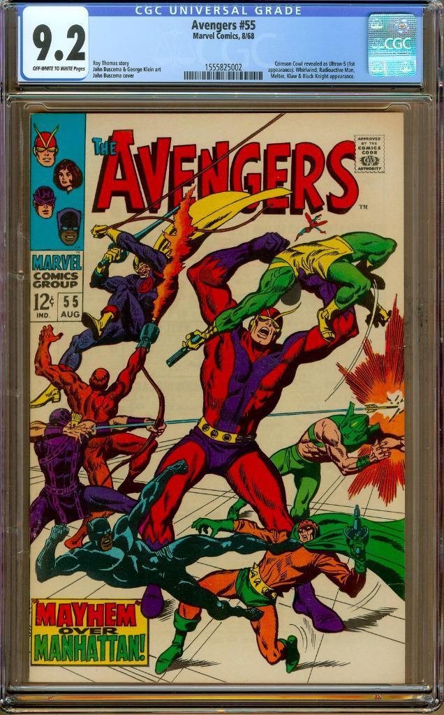 Avengers #55 CGC 9.2 OW/W - 1st Appearance of Ultron