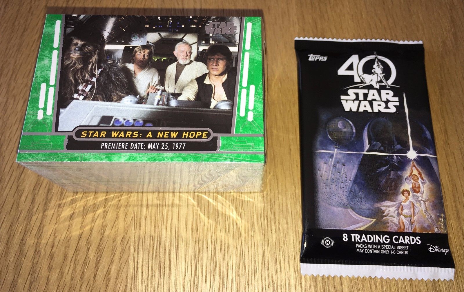 Star Wars 40th Anniversary 100 Card Green Parallel Set + Wrapper TOPPS 2017