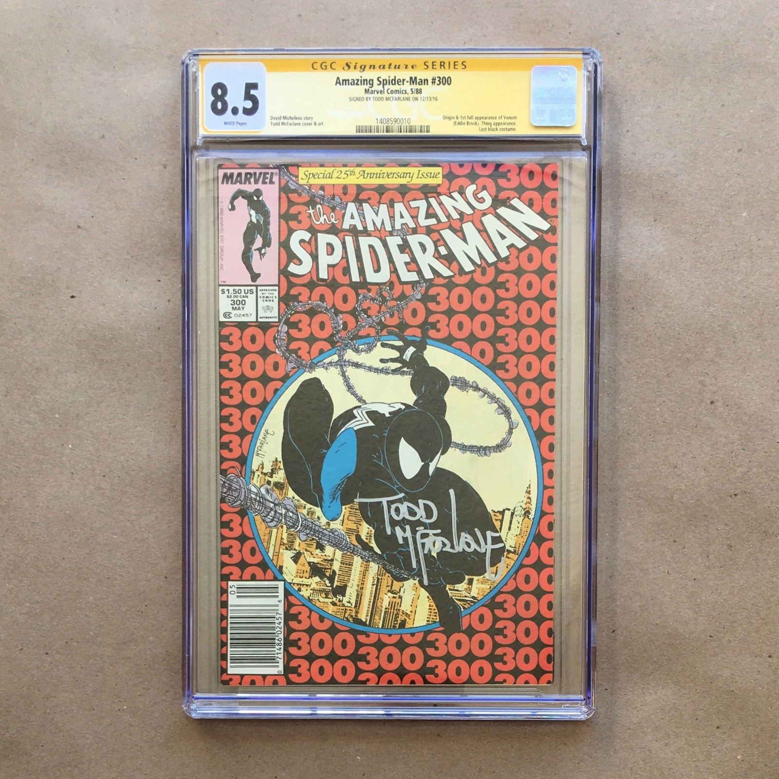 Todd McFarlane Signed The Amazing Spider-Man #300 CGC Marvel Comic Book Venom