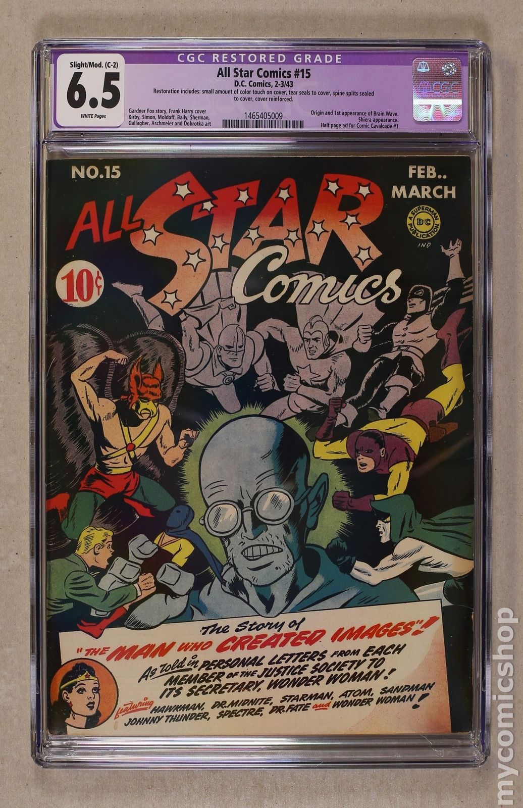 All Star Comics (1940-1978) #15 CGC 6.5 RESTORED 1465405009