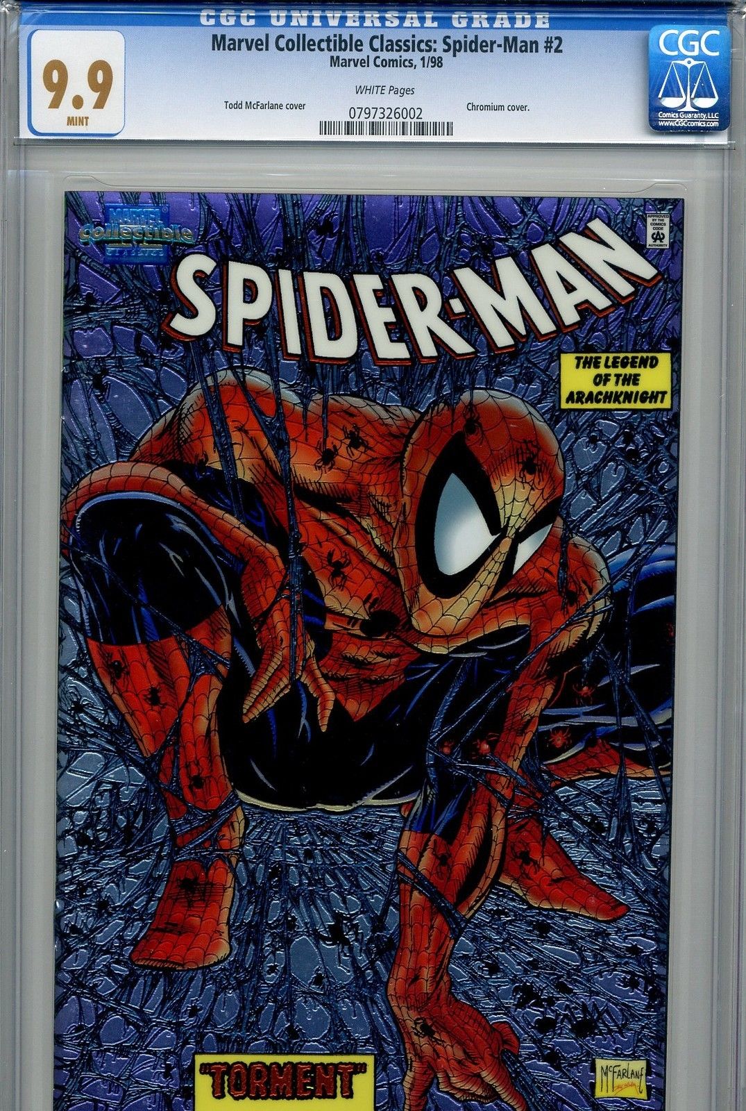 Spider-Man 1990 1 CGC 9.9 Chromium Amazing Stan Lee Todd McFarlane Venom 300