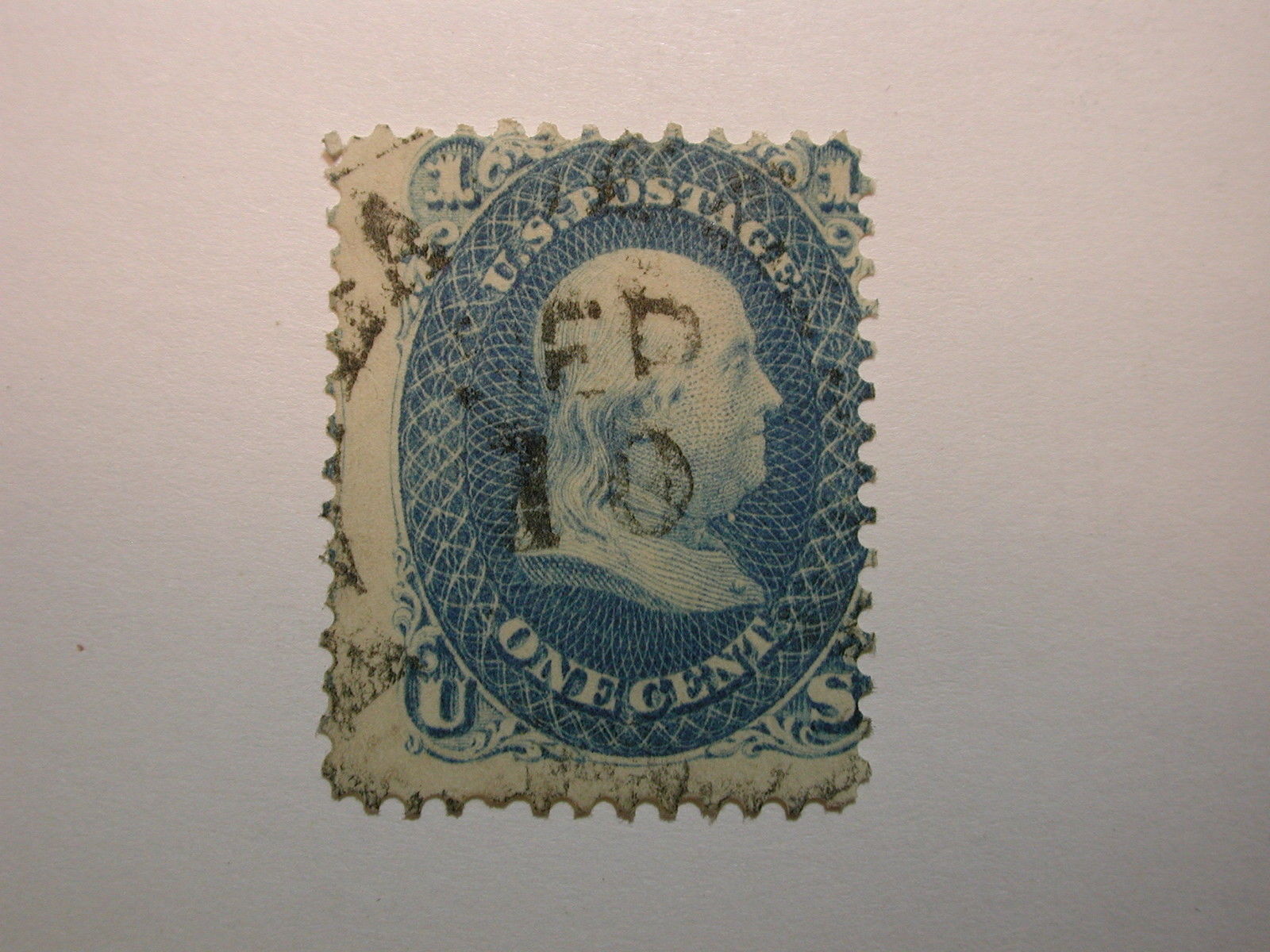 U.S. Scott #63 1861-62 Civil War Issue 1 Cent US Stamps, used