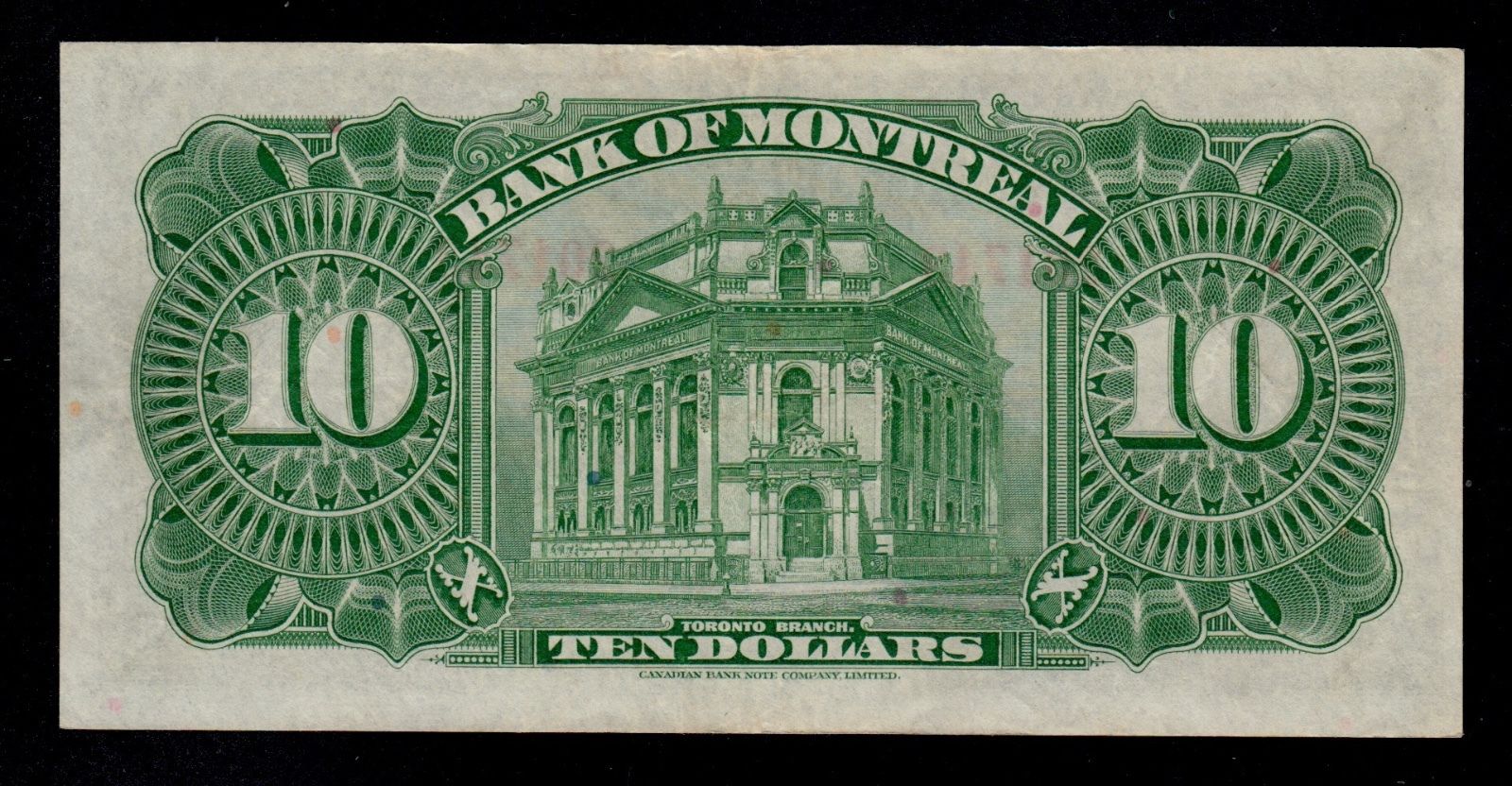 CANADA  10  DOLLARS  1938 BANK OF MONTREAL   PICK # S562b  VF-XF.