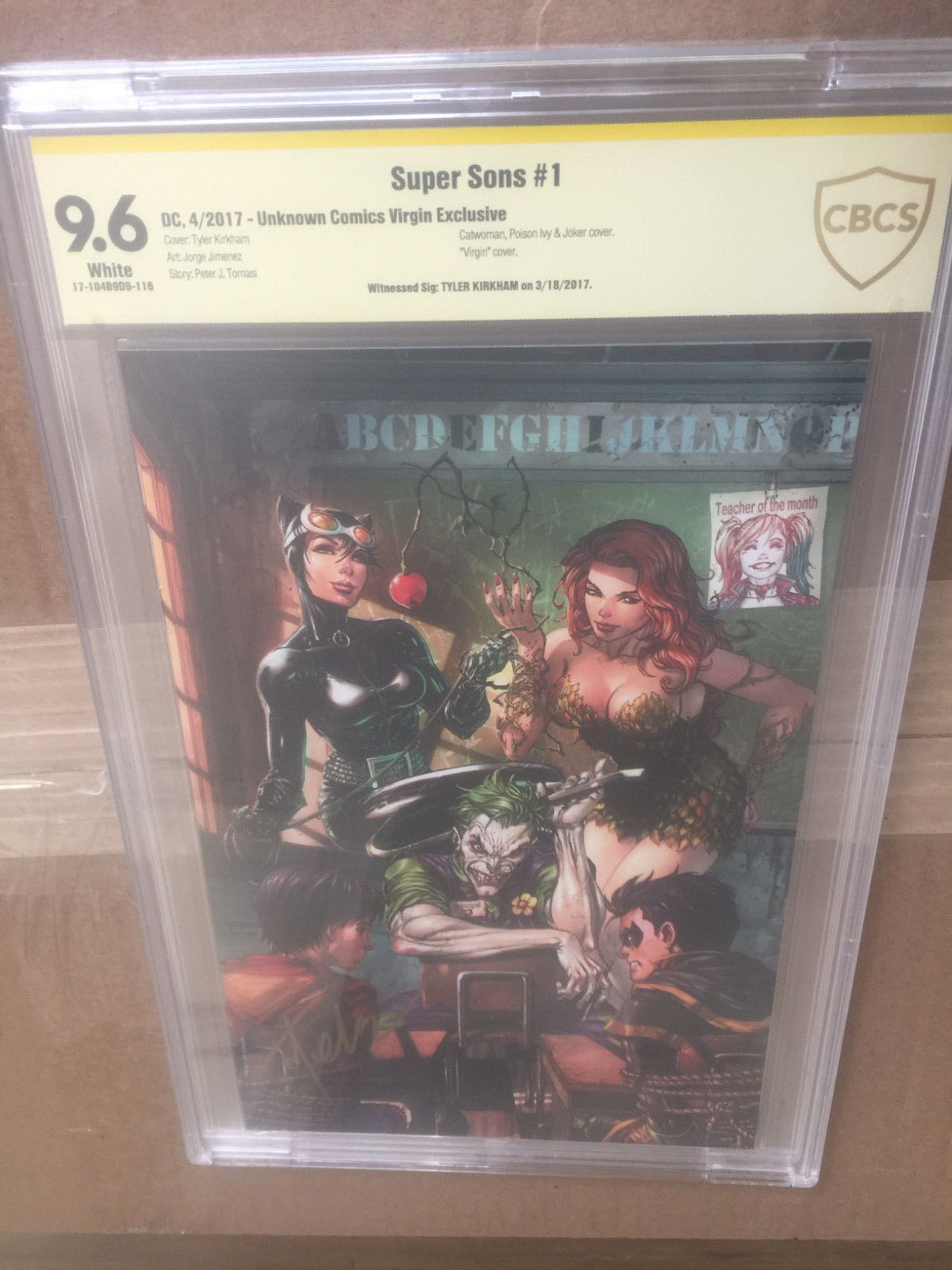 Super Sons #1 (2017, DC) CBCS 9.6 SS not CGC Virgin Exclusive signed Kirkham