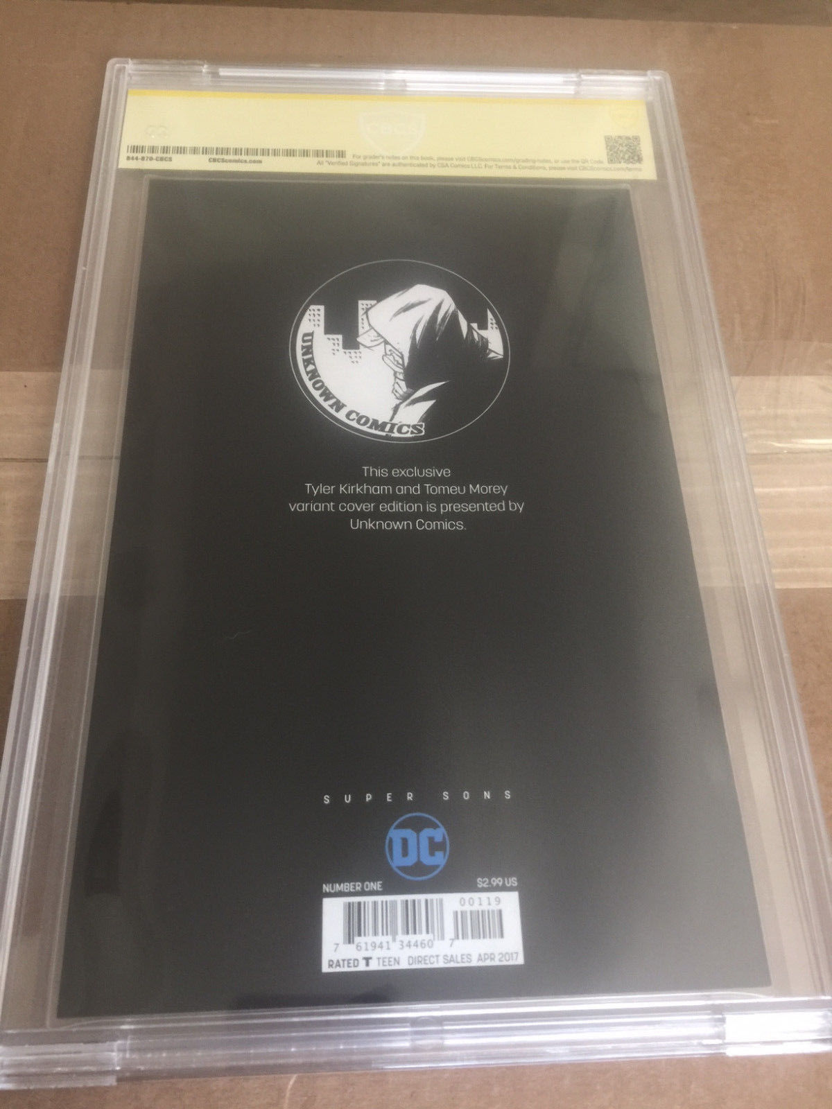 Super Sons #1 (2017, DC) CBCS 9.6 SS not CGC Virgin Exclusive signed Kirkham