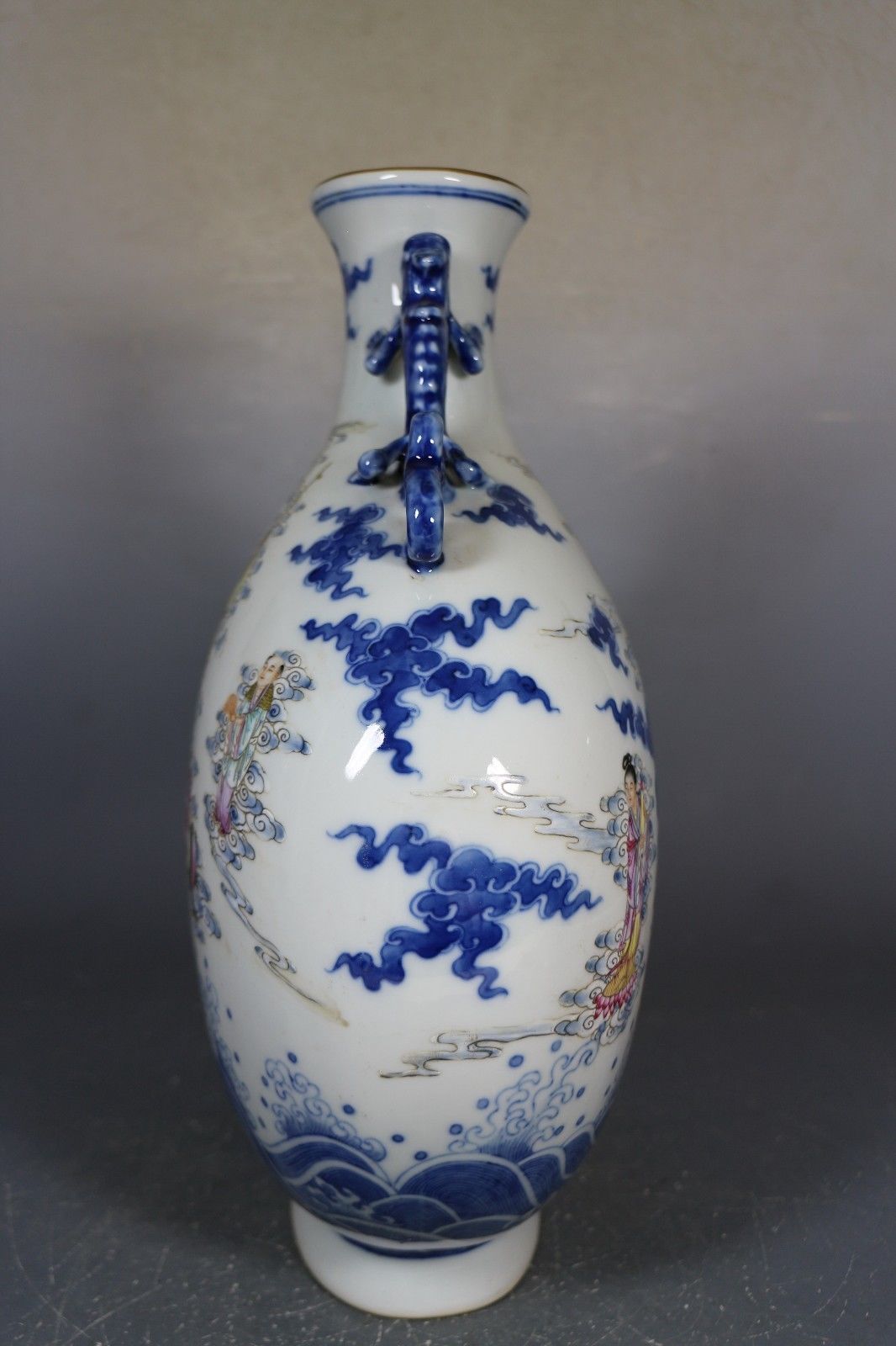 beautiful chinese famille rose and blue&white porcelain vase