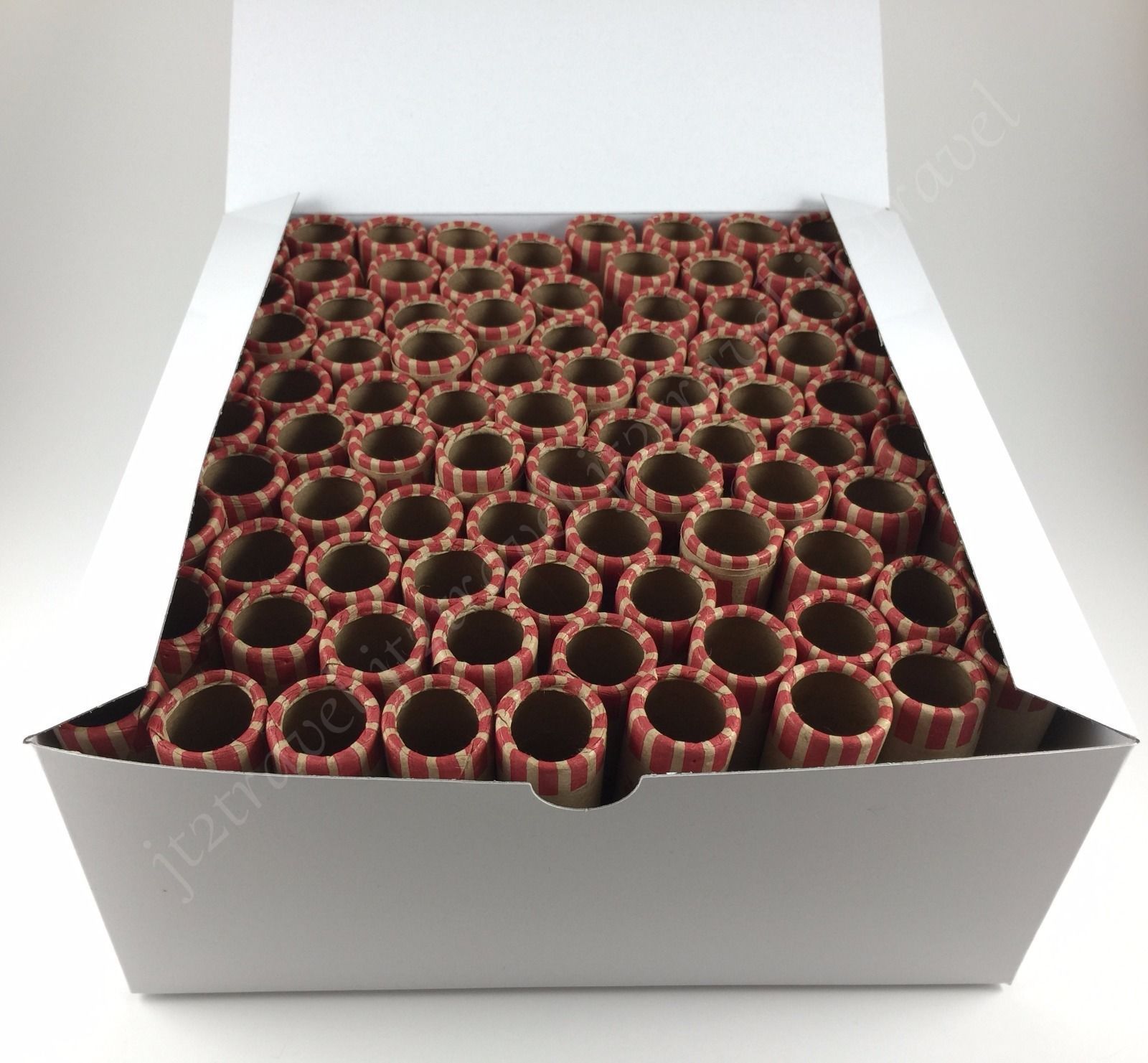 100 Preformed Penny Tubes Paper Coin Wrapper 1 Cent Pennies Counter Shotgun Roll