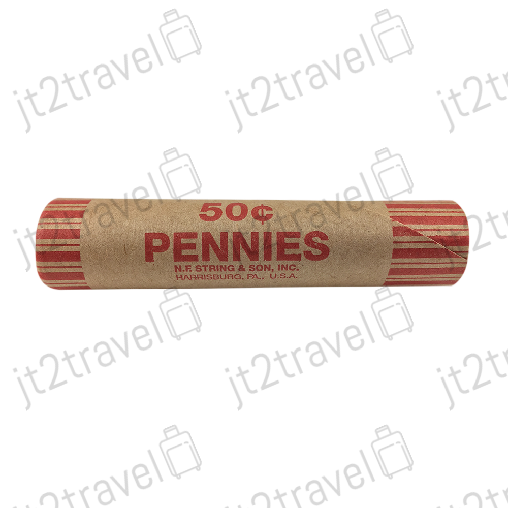 100 Preformed Penny Tubes Paper Coin Wrapper 1 Cent Pennies Counter Shotgun Roll