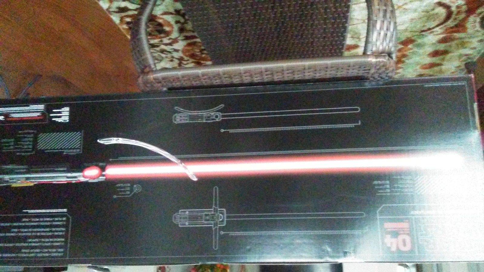 KYLO REN Deluxe Force FX LIght Saber Star Wars Black Series Force Awakens NEW