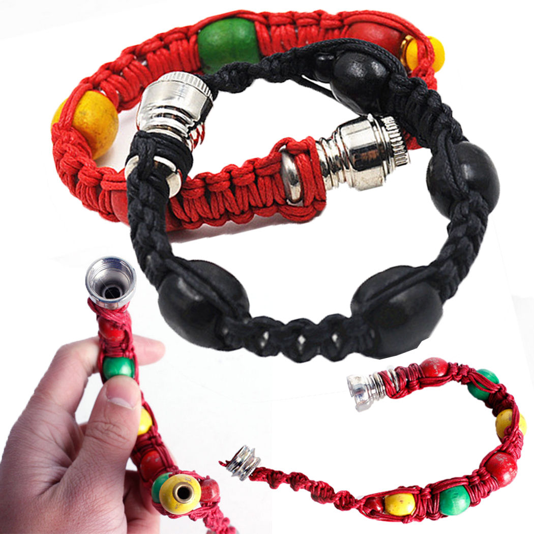 Men/Women Metal Bracelet Tobacco Pipe Smoke Nice Cigarette Pretty Color Black