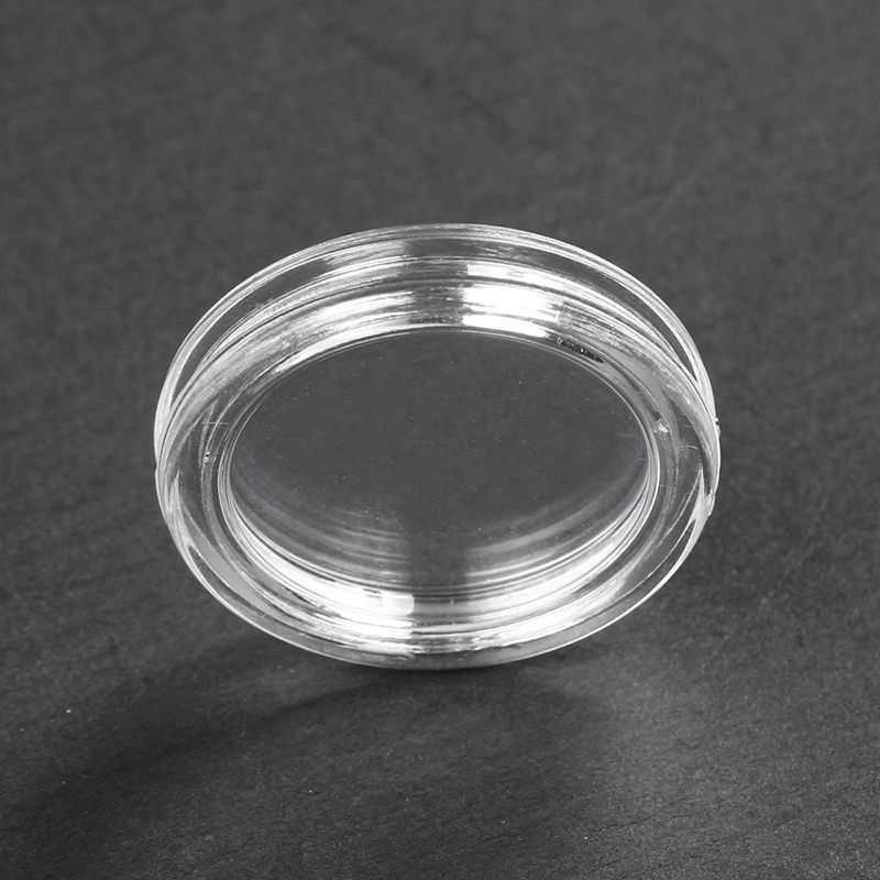 10 Pcs 28mm Clear Round Cases Coin Storage  Container Coin Collecting Box New