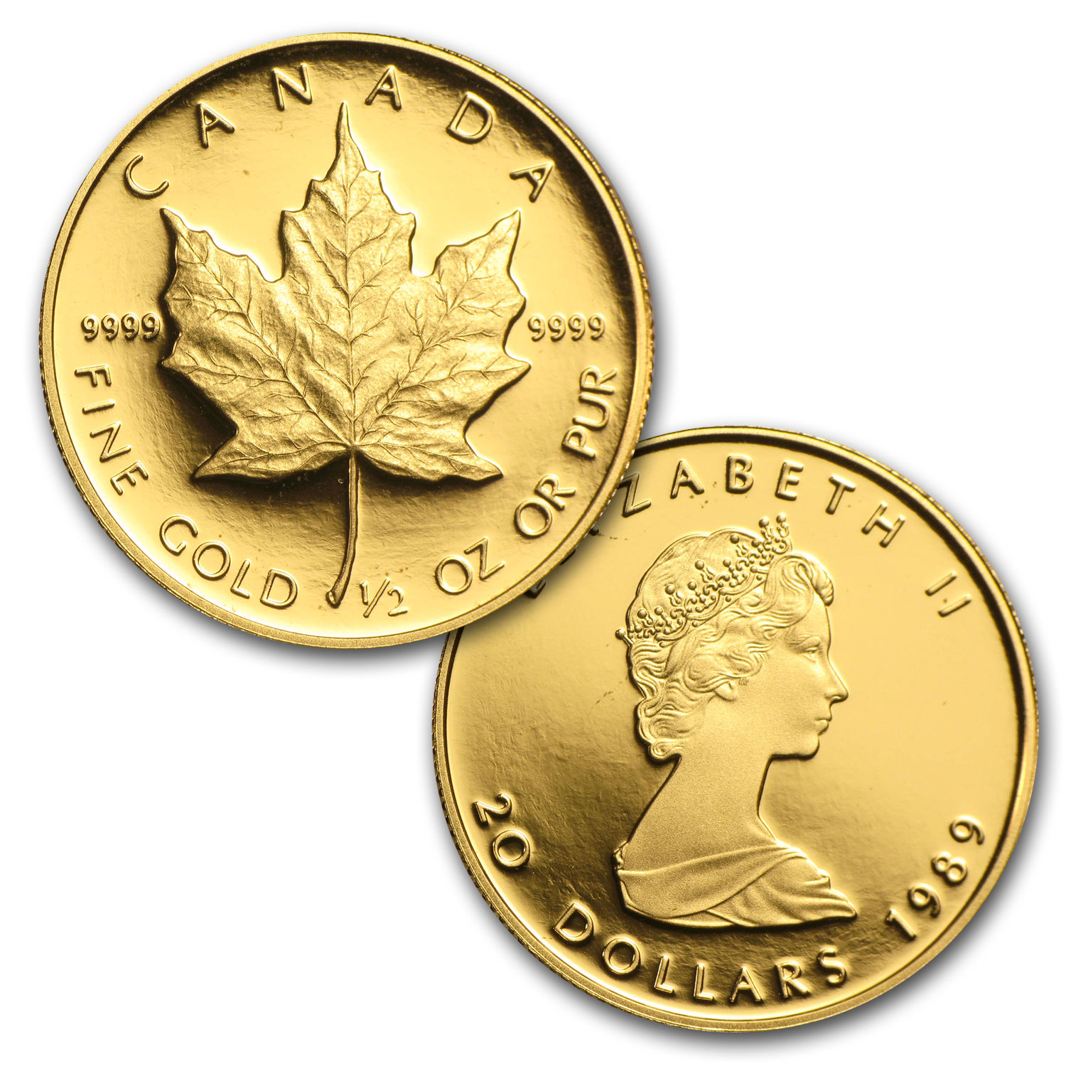 1989 Canada 4-Coin Gold Maple Leaf PF Set (10th Anniv, Box & COA) - SKU #49813