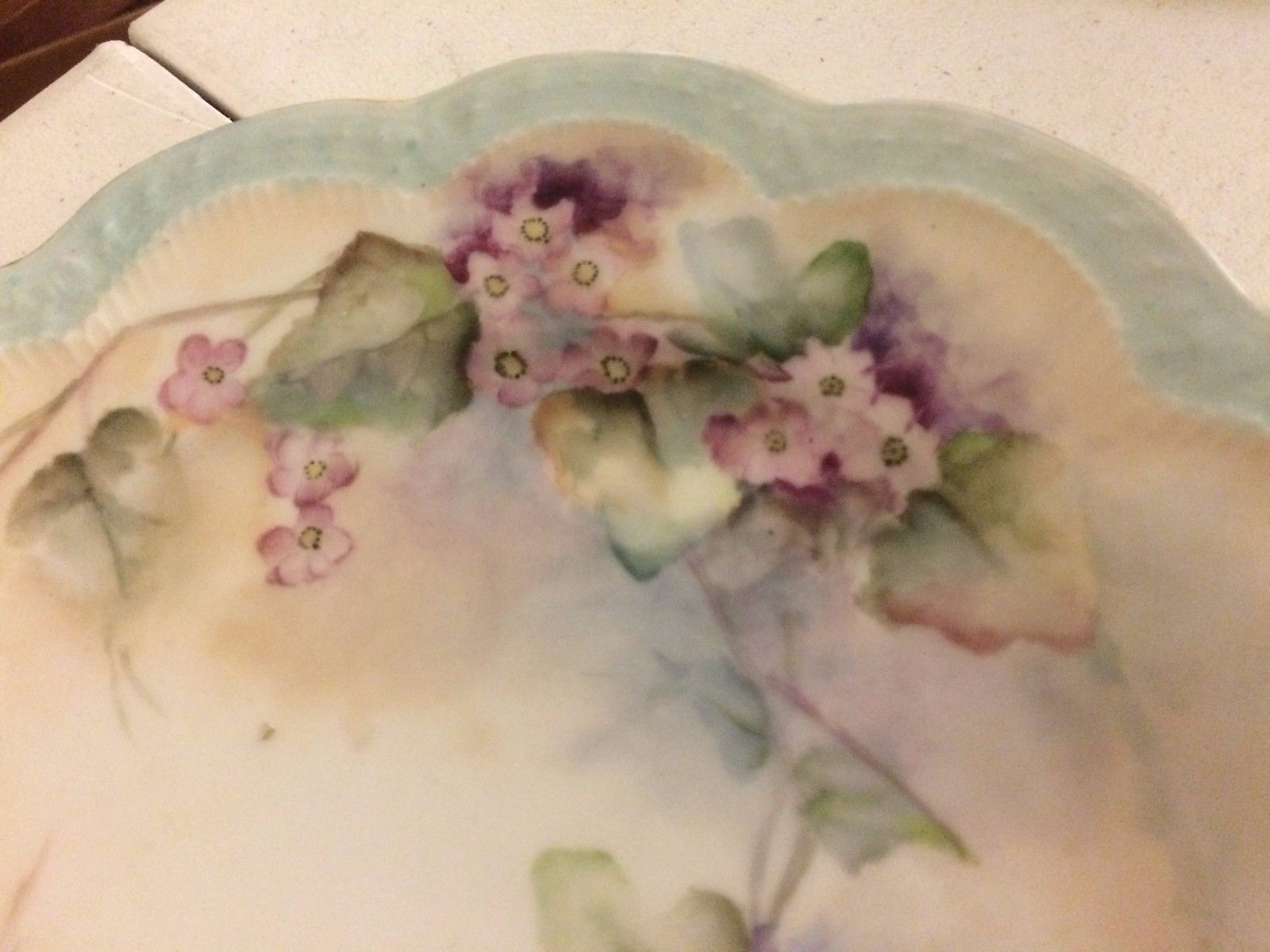 Haviland Limoges France Hand Painted Trio Cup Saucer Plate Florals & Gold