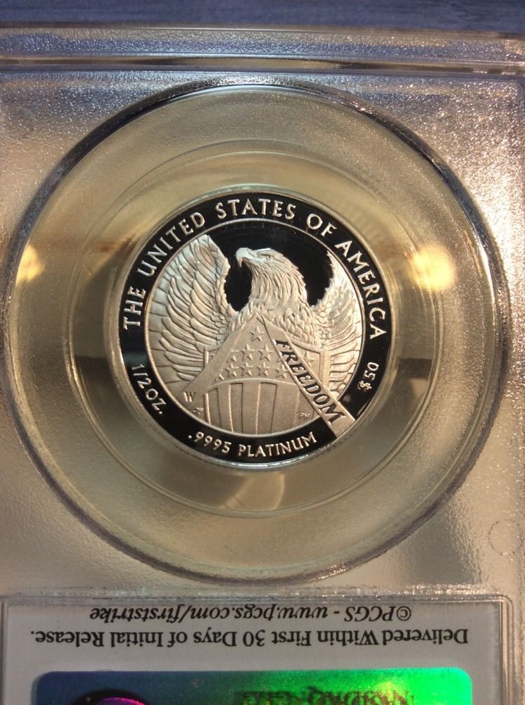 2007 W $50 10TH ANNIVERSARY SET PLATINUM EAGLE 1/2OZ. PCGS PR69DCAM FIRST STRIKE