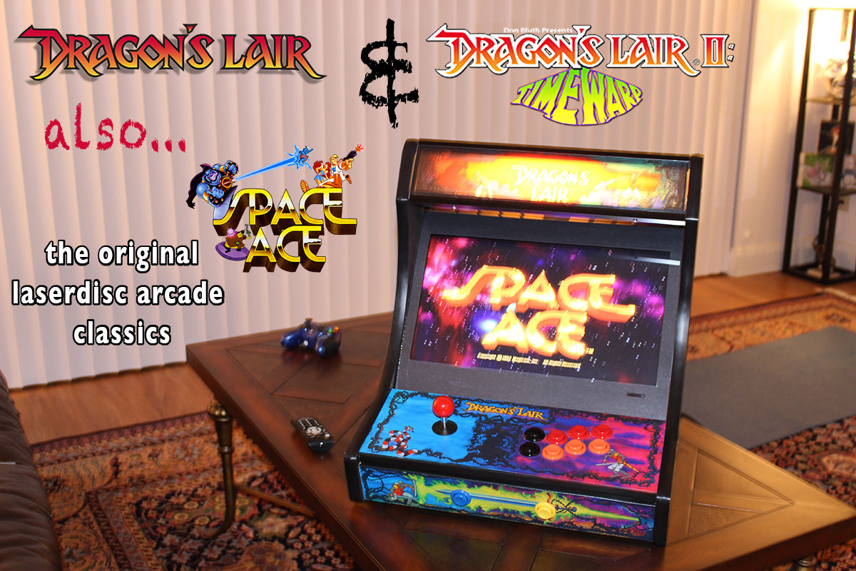 Dragon's Lair / Space Ace CUSTOM Mini bartop ARCADE GAME machine CABINET MAME