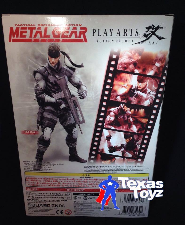 Square Enix Metal Gear Solid: Play Arts Kai Solid Snake Action Figure - RARE