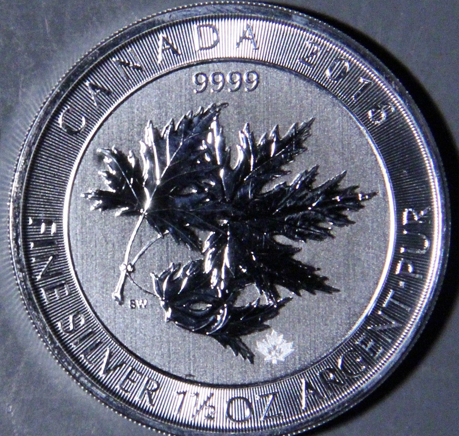 2016 CANADIAN $8 MAPLE LEAF 1.5 TROY OUNCE .9999 SILVER COIN