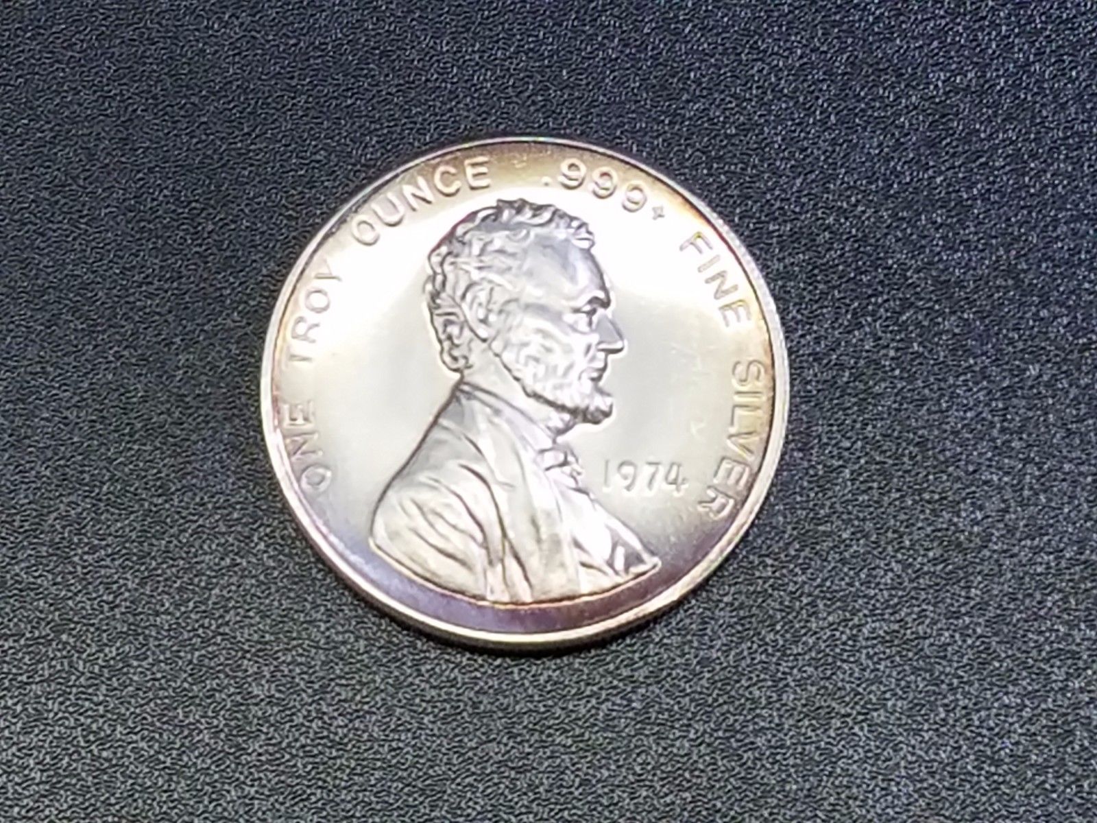 1974 Lincoln Cent .999 Fine Silver Trade Unit 1 oz Round #A22b